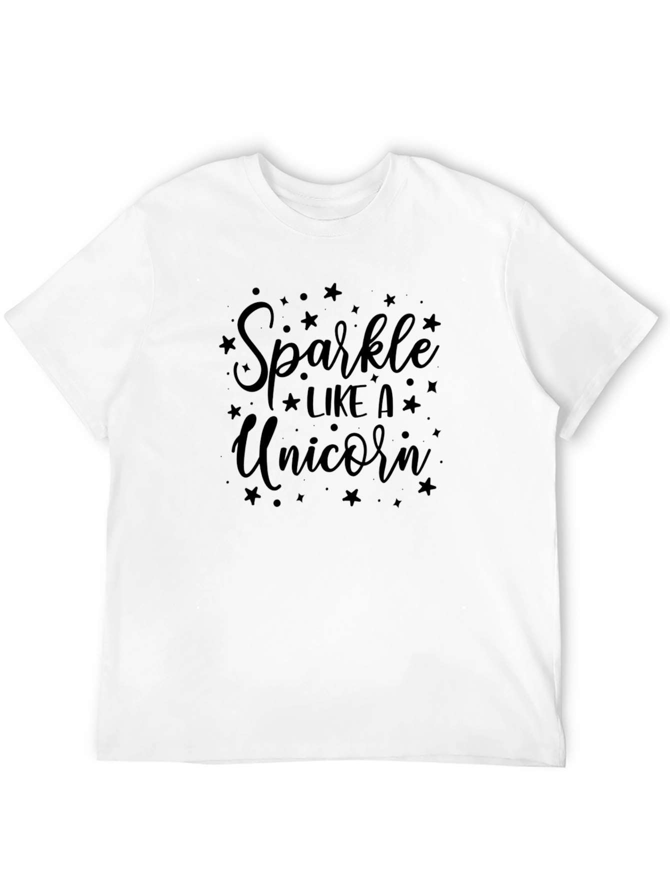 Black Sparkle Like a Unicorn Graphic Tee view 12