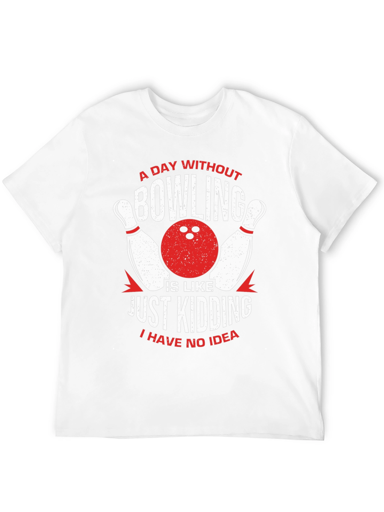 Black Funny Bowling T-Shirt: A Day Without Bowling view 12