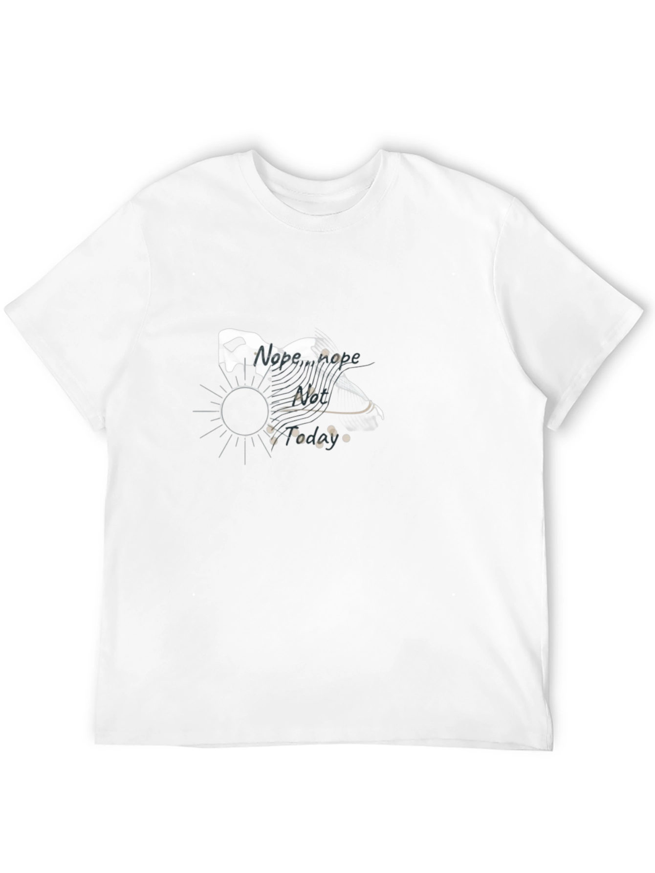 Black Nope Not Today Graphic Tee - Black Cotton Shirt view 12