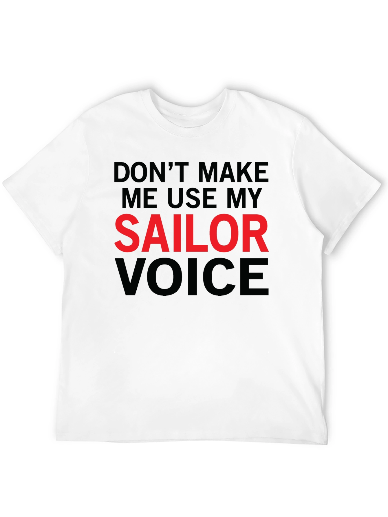 Black Funny "Sailor Voice" Graphic T-Shirt view 12