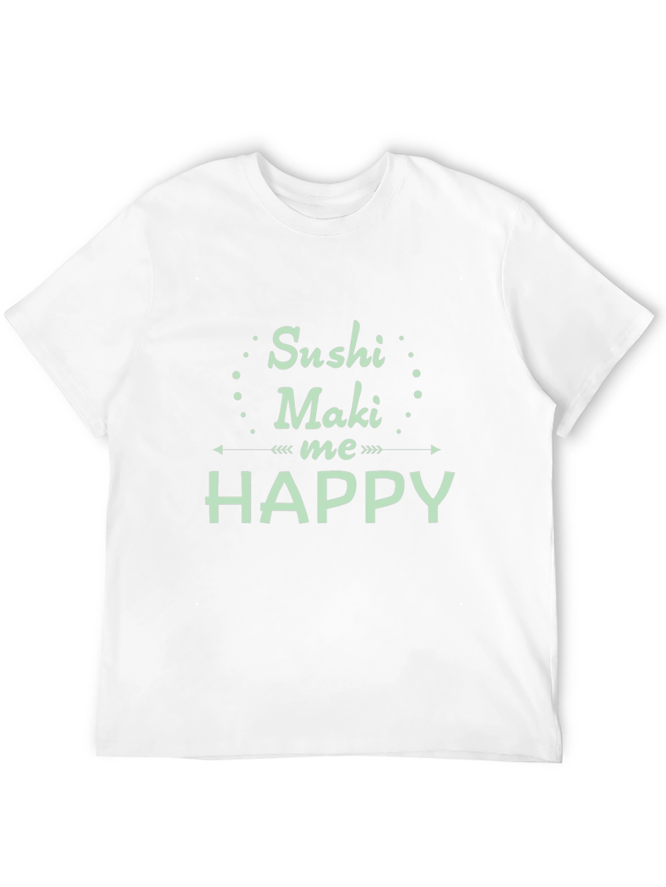 Black Sushi Maki Me Happy Black T-Shirt view 12