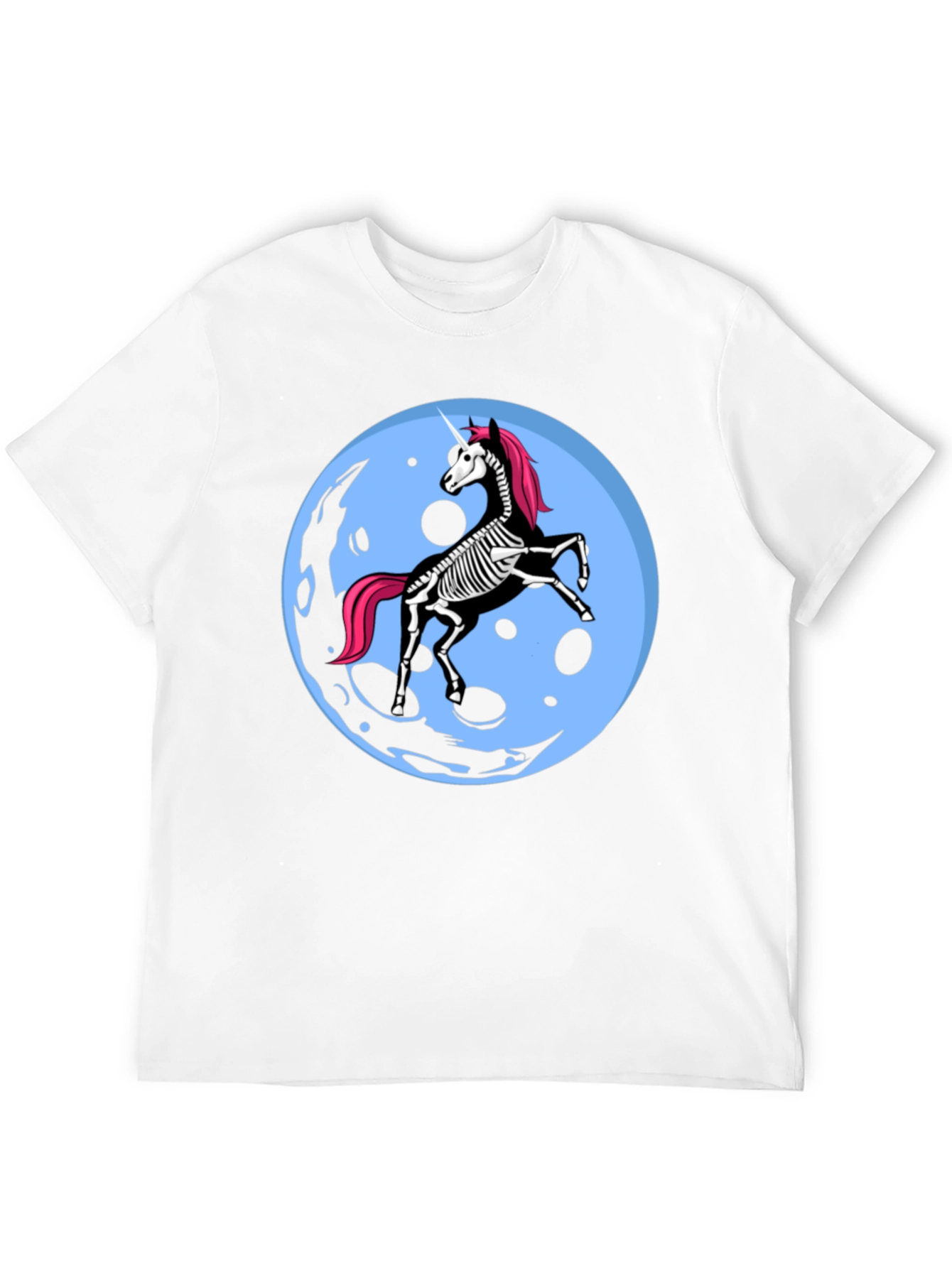 Unicorn Skeleton Moon Graphic T-Shirt - 12