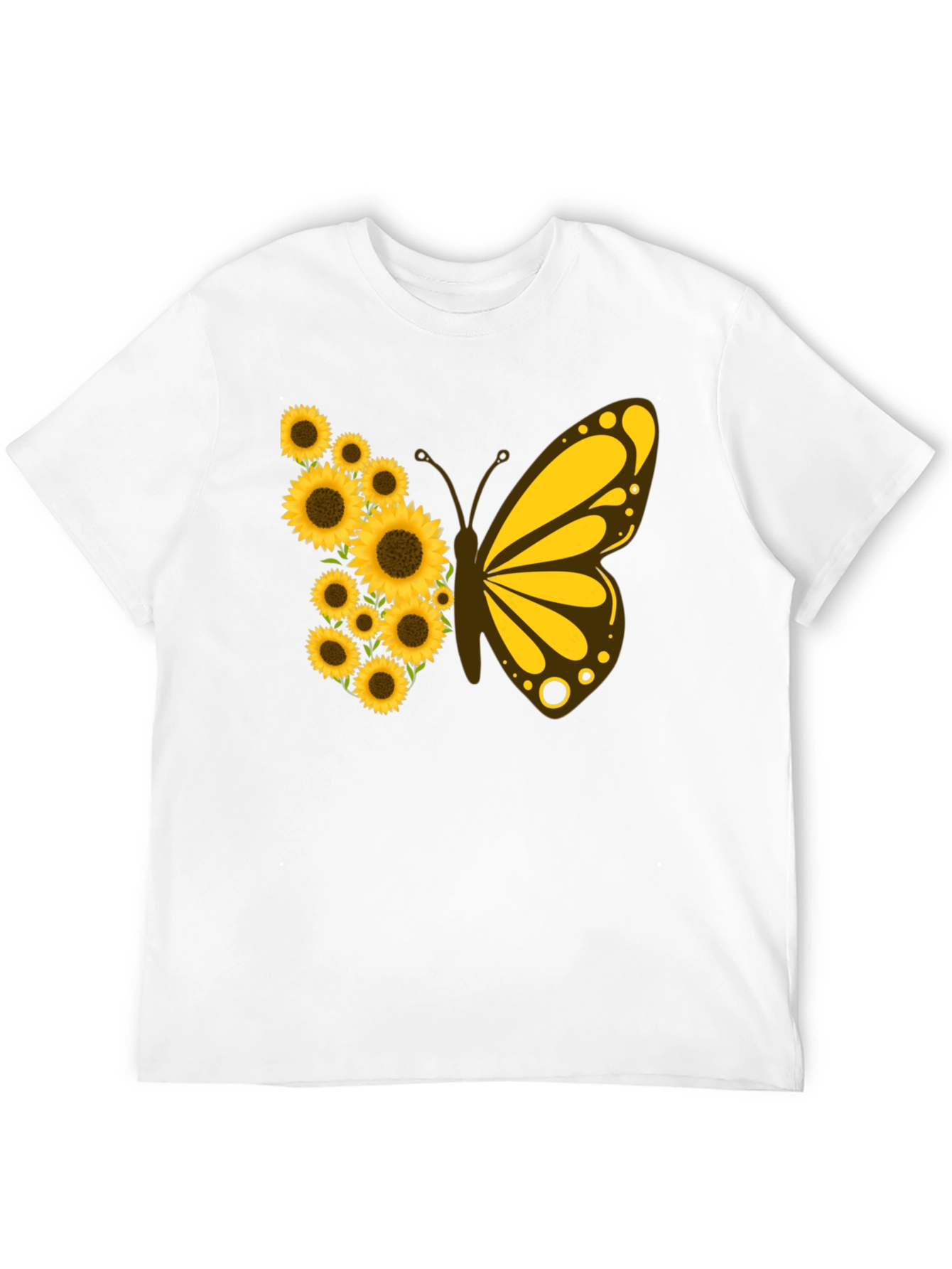 Black Sunflower Butterfly Graphic Tee view 12