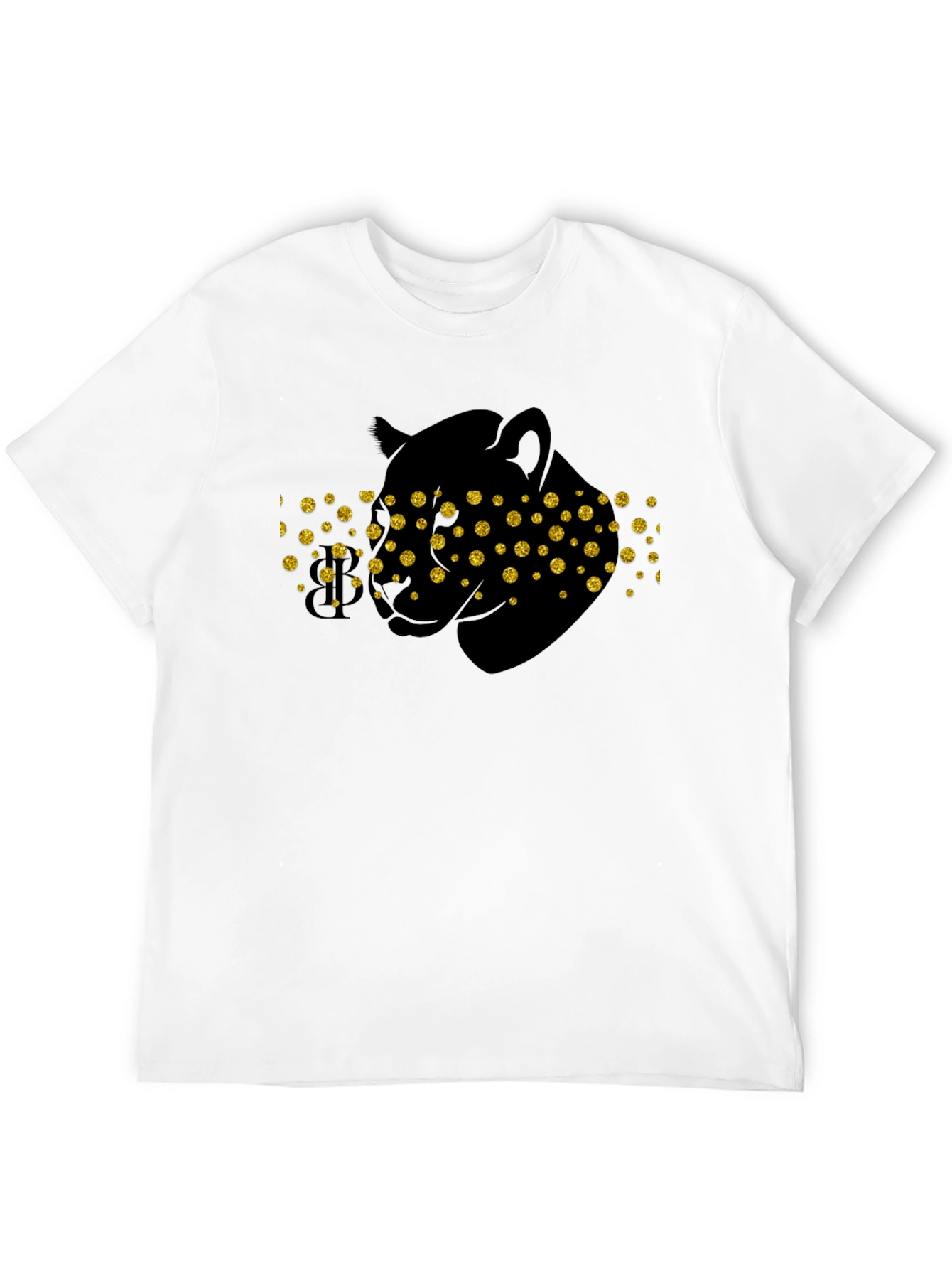 Black Black Panther Tee - Gold Glitter Eyes view 12