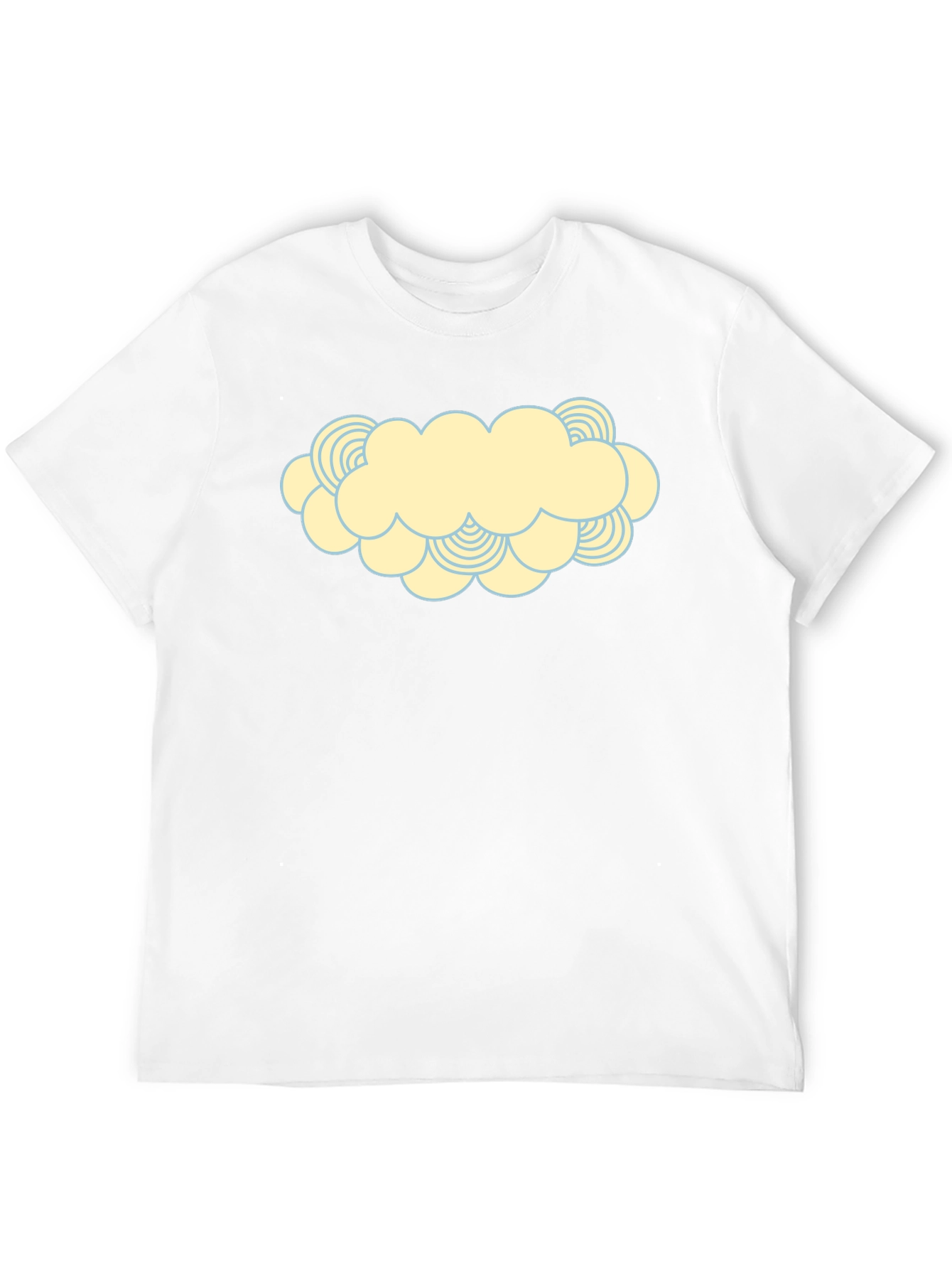 Black Cartoon Cloud Graphic Print T-Shirt view 12