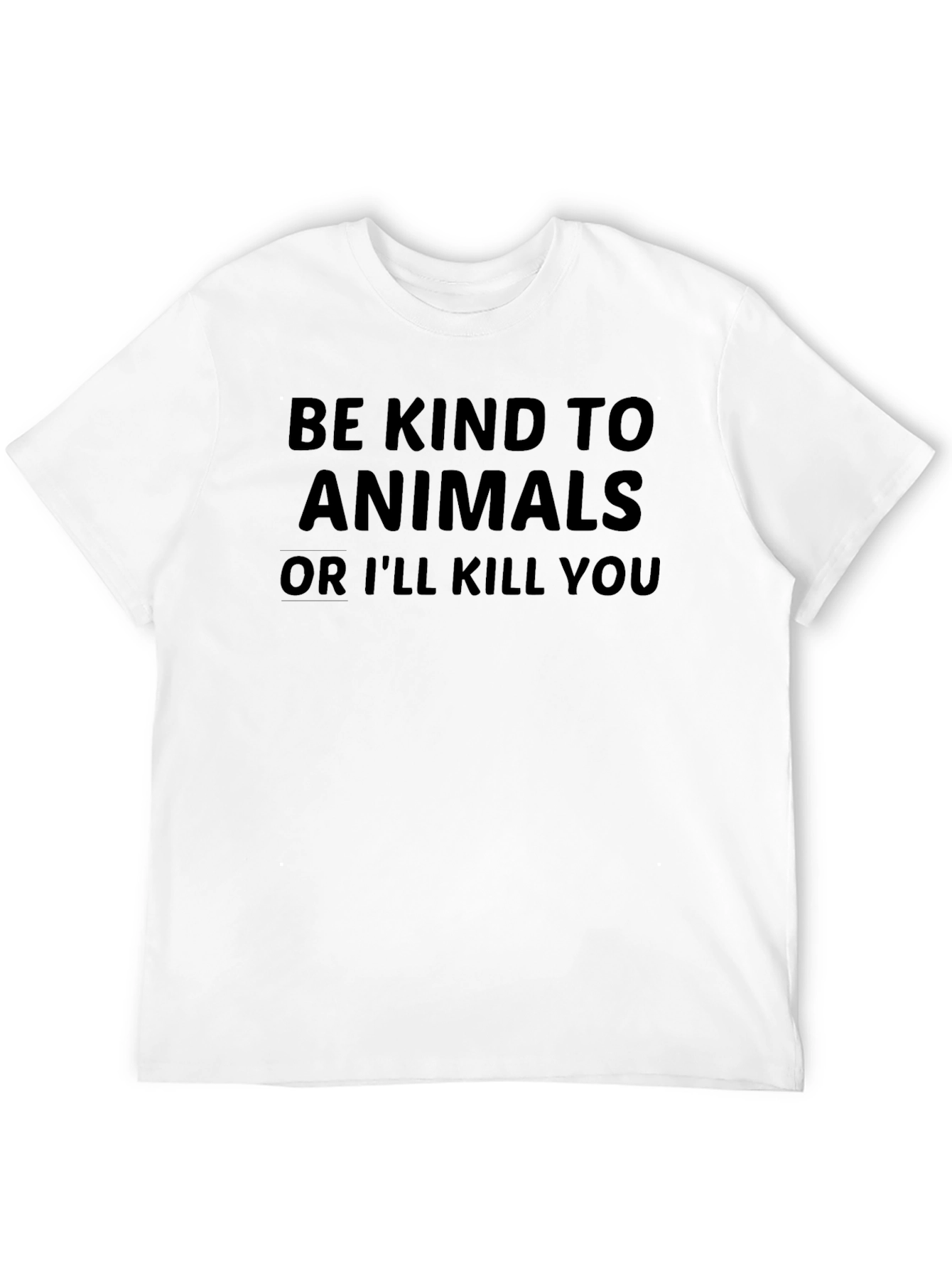 Black Be Kind To Animals Men's Graphic Tee view 12
