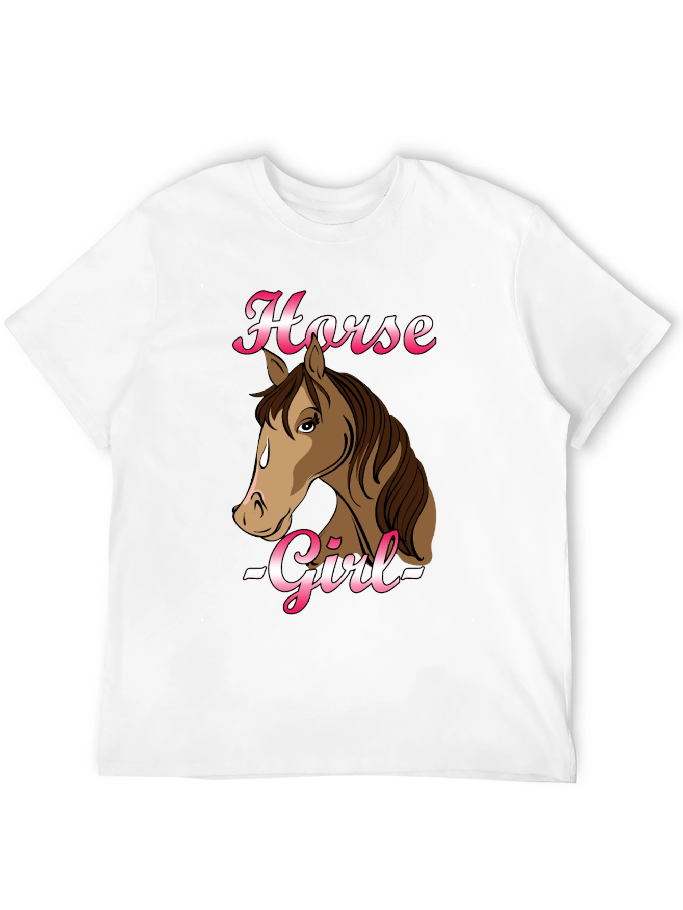 Black Horse Girl Graphic T-Shirt - Black Cotton Tee view 12