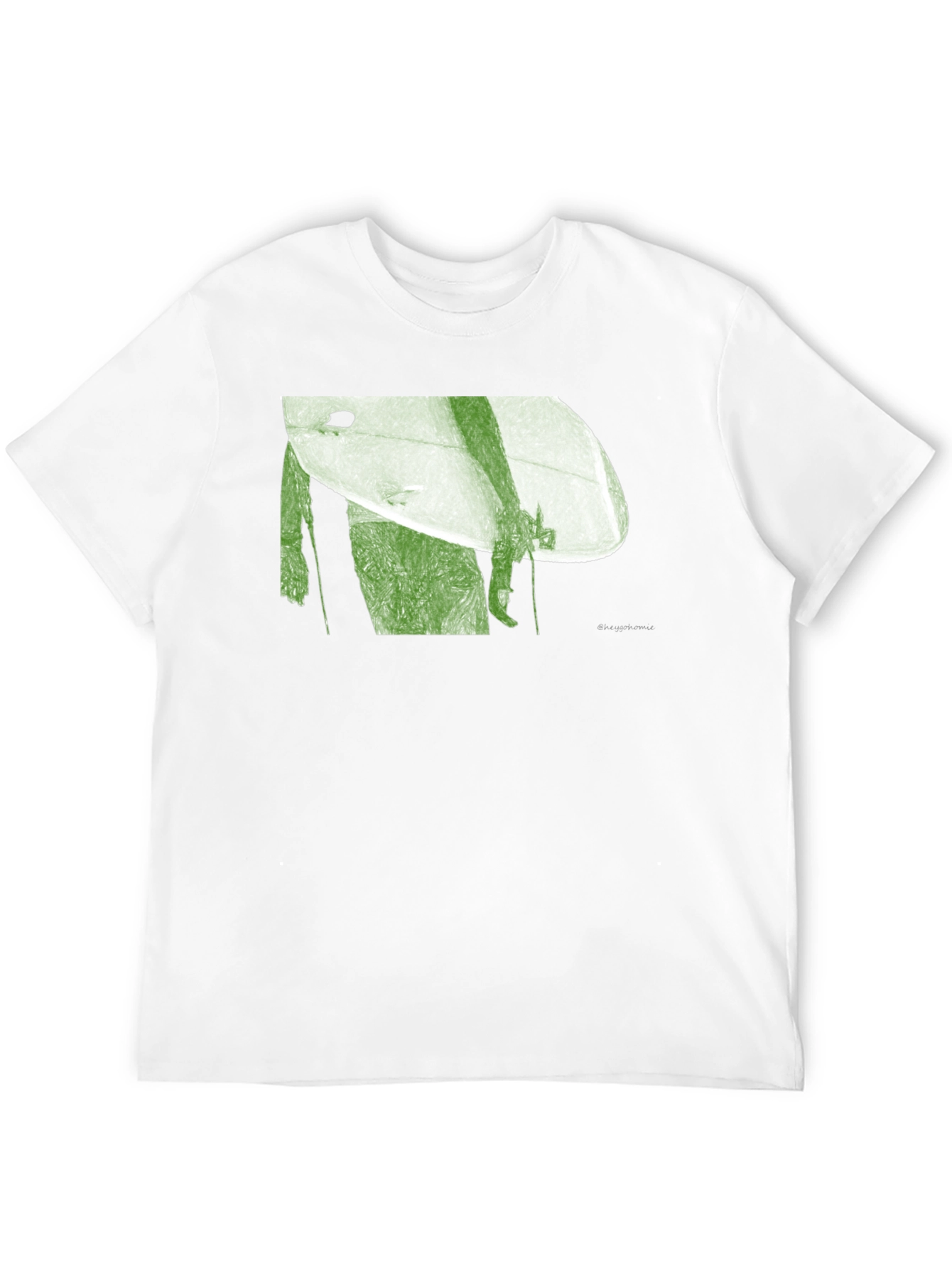 Black Surfer Graphic Tee - Black Cotton Blend view 12