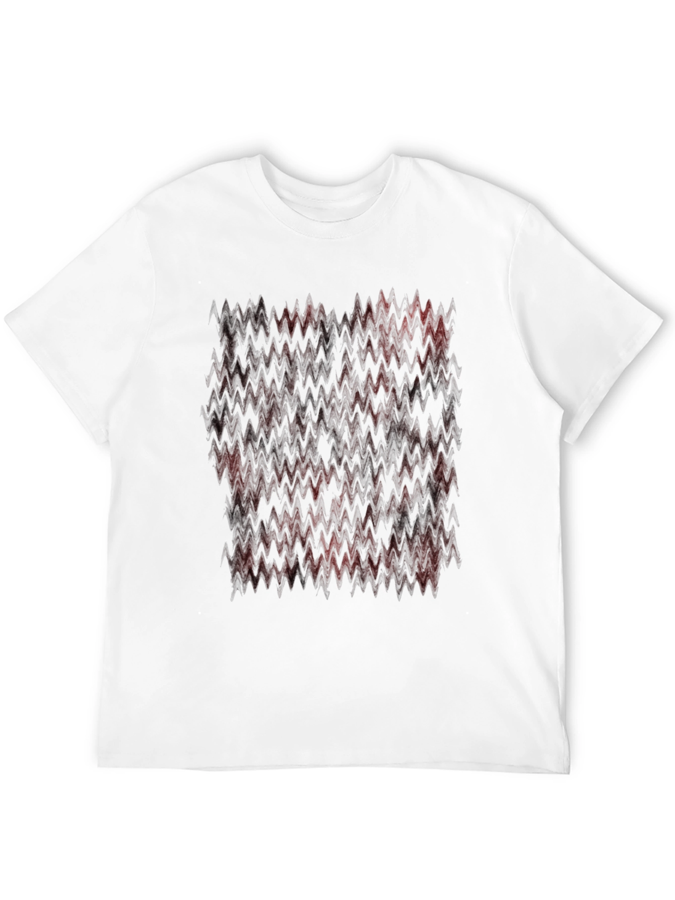 Black Abstract Pattern Black T-Shirt view 12