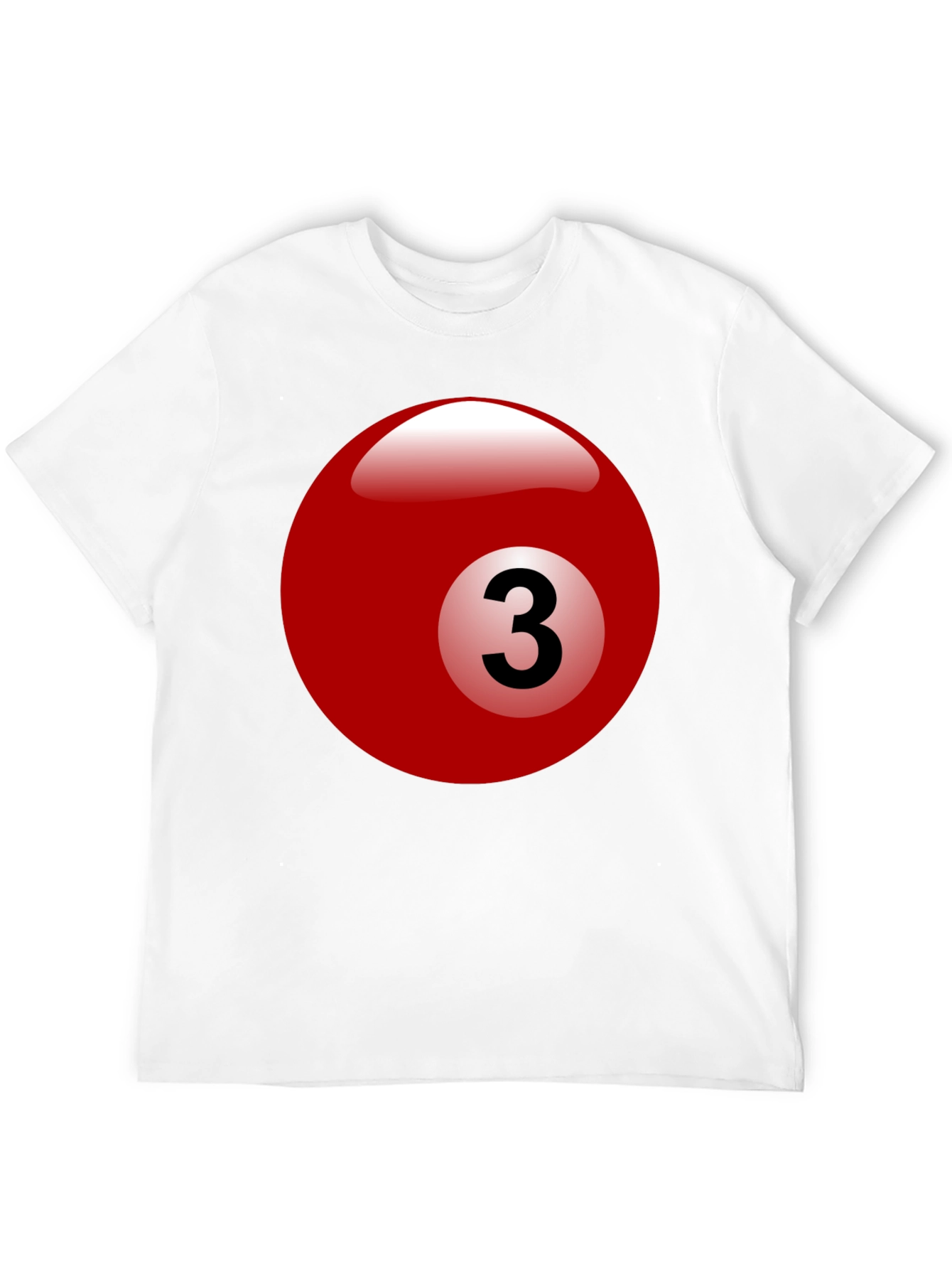 Black Billiard Ball #3 Graphic T-Shirt - Cool Casual Tee view 12