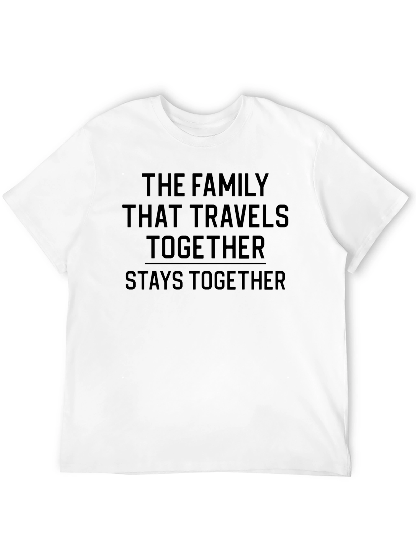 Family Travel Together Black T-Shirt - 12