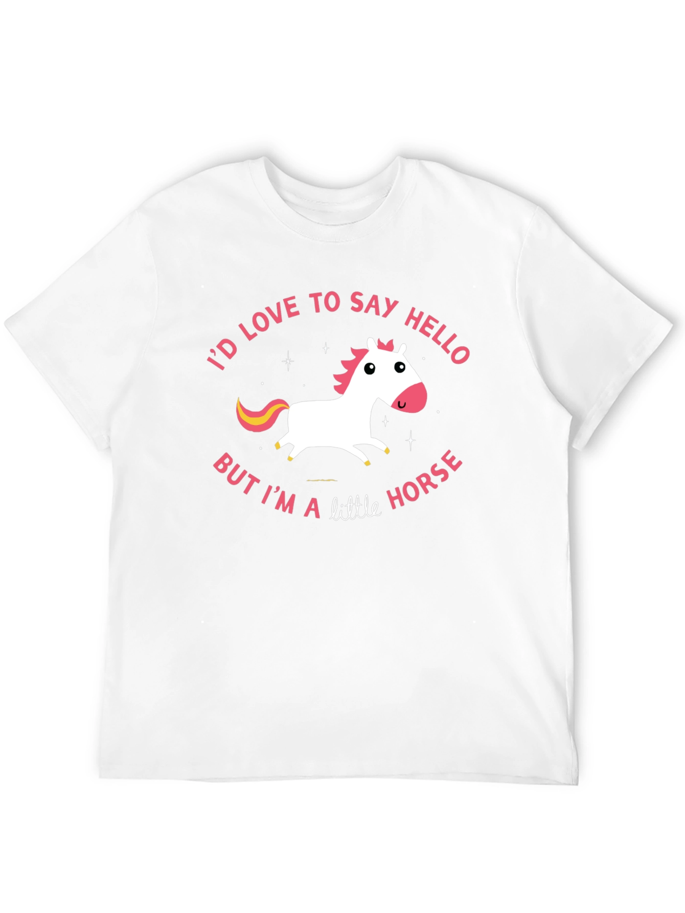 Black Cute Little Horse Graphic Tee view 12