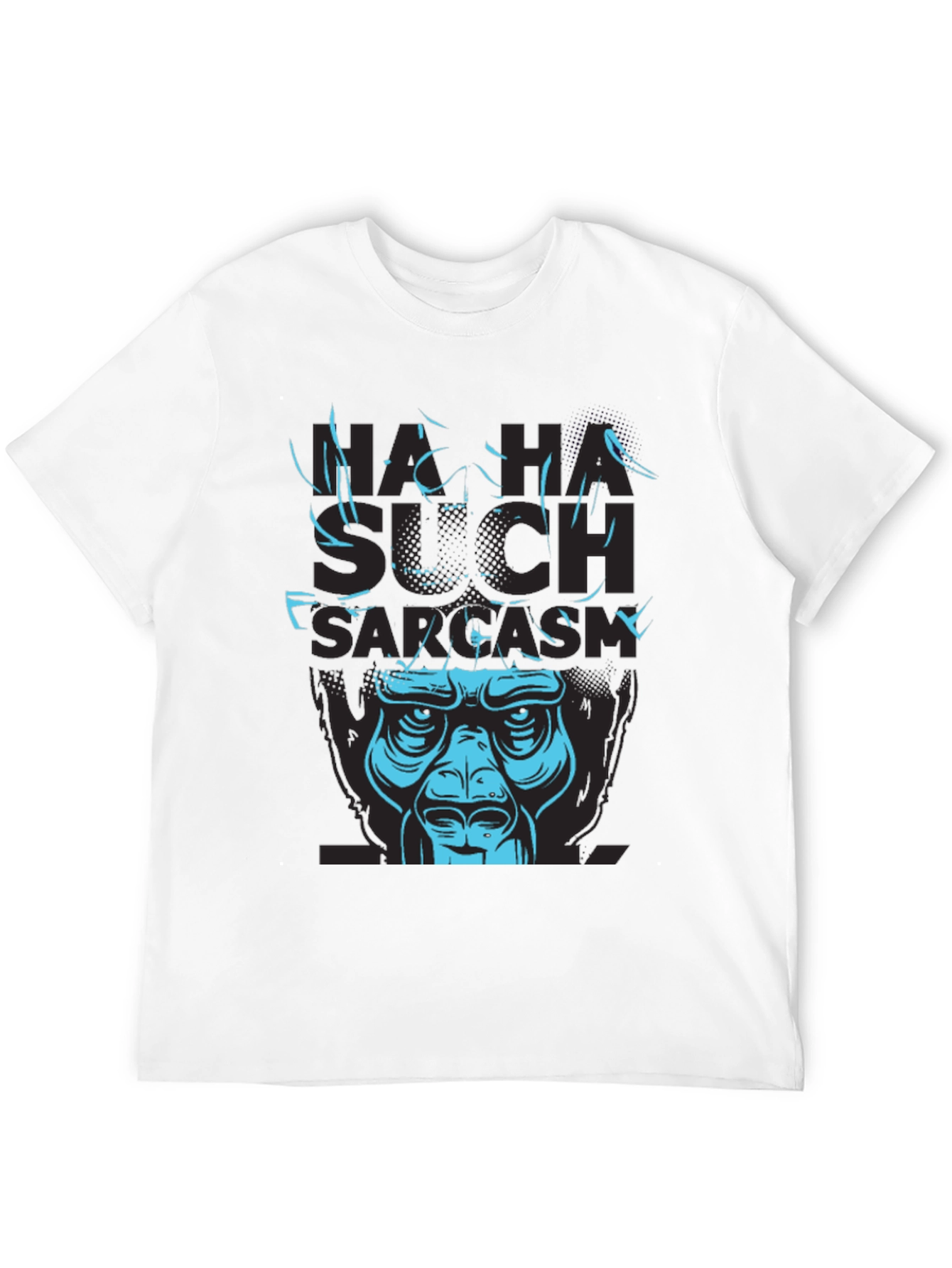 Black Sarcastic Gorilla Graphic Tee - Men's Black T-Shirt view 12