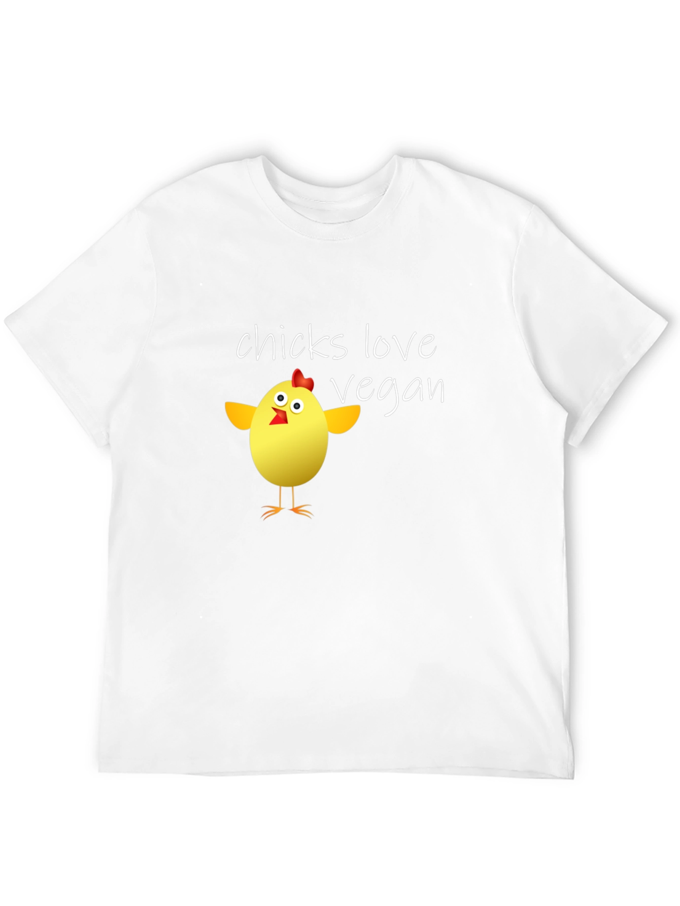 Black Vegan Chicken T-Shirt - Chicks Love Vegan view 12