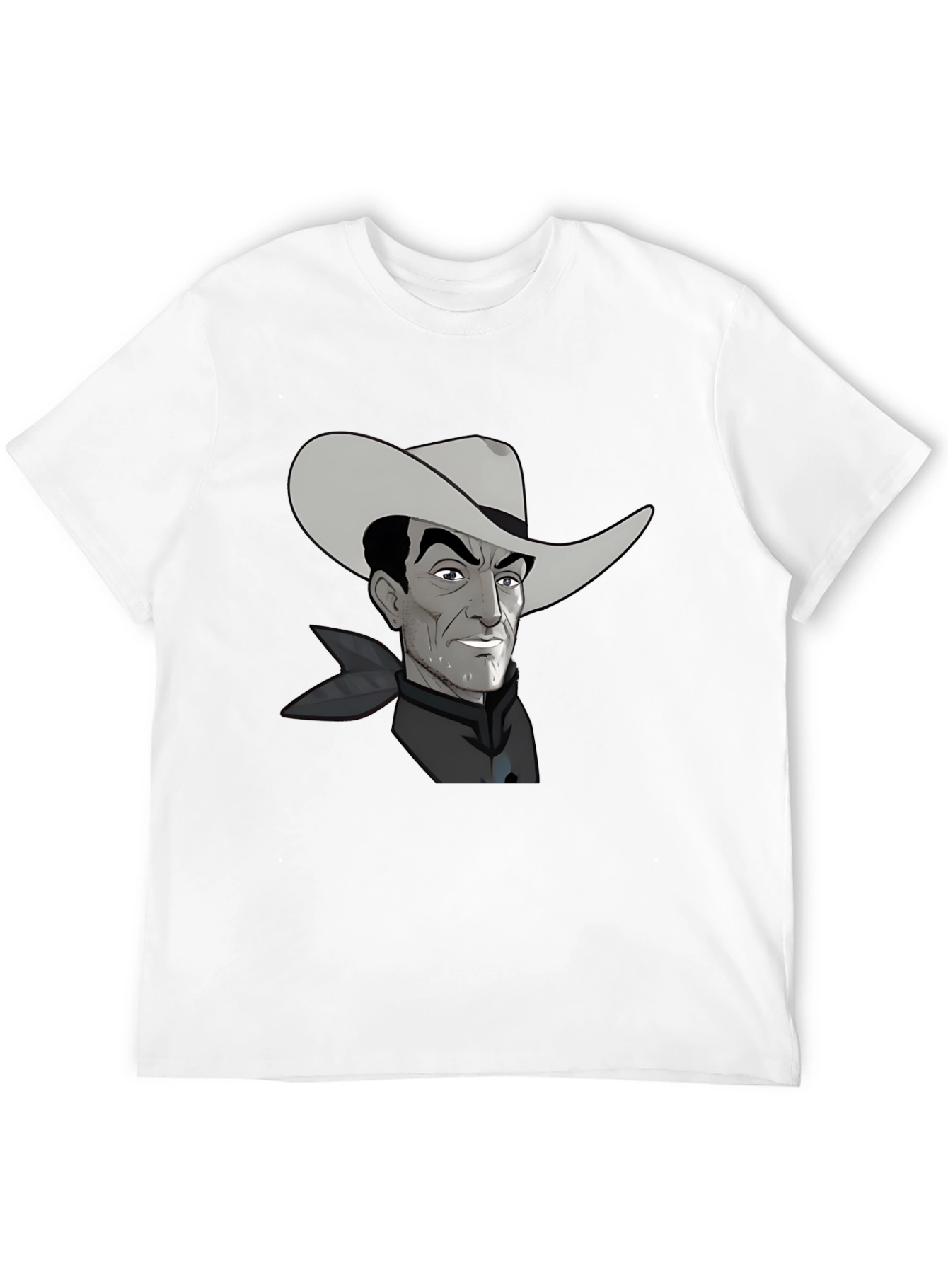 Black Retro Cartoon Cowboy Graphic Tee view 12