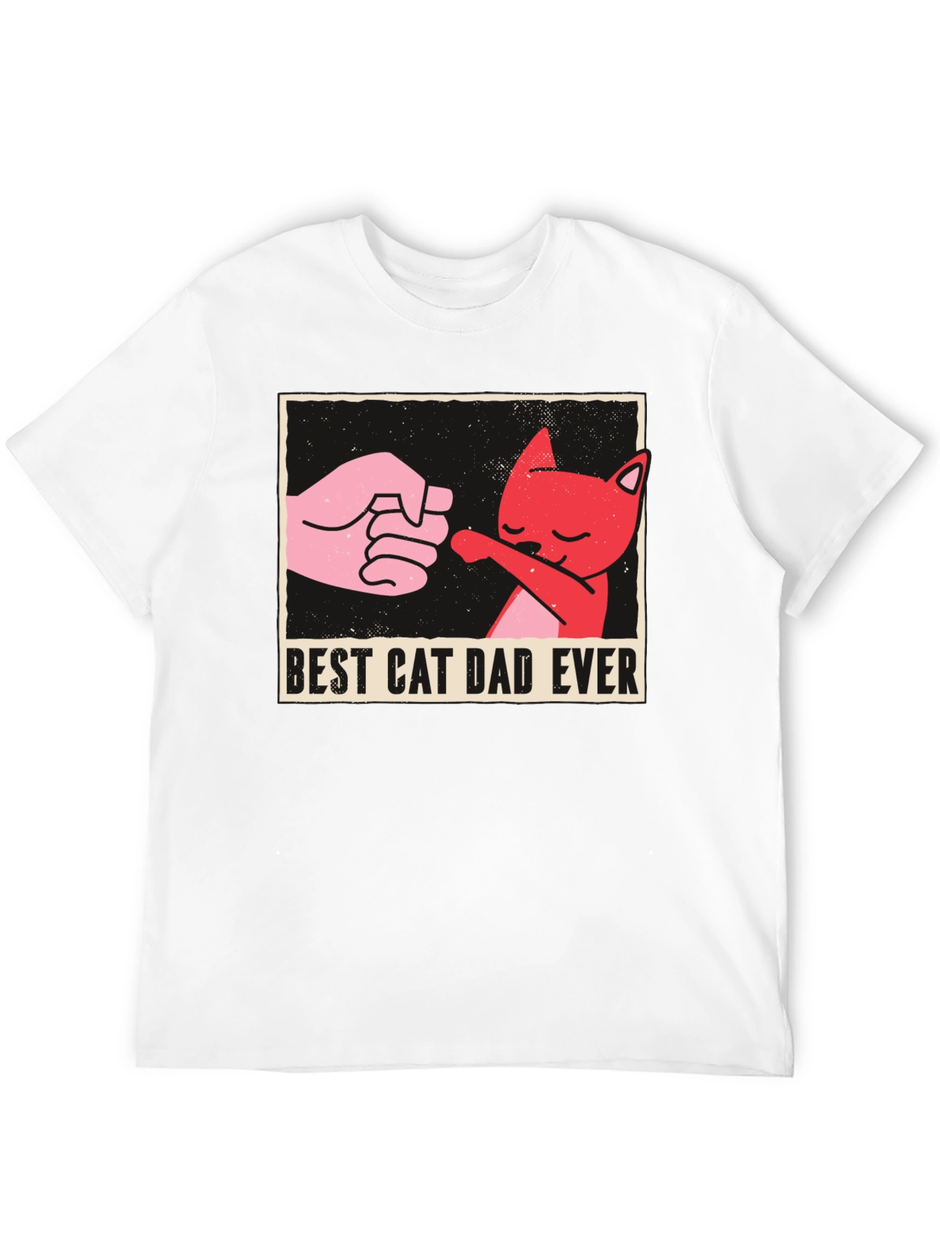 Black Best Cat Dad Ever Graphic Tee - Fun Novelty Shirt view 12