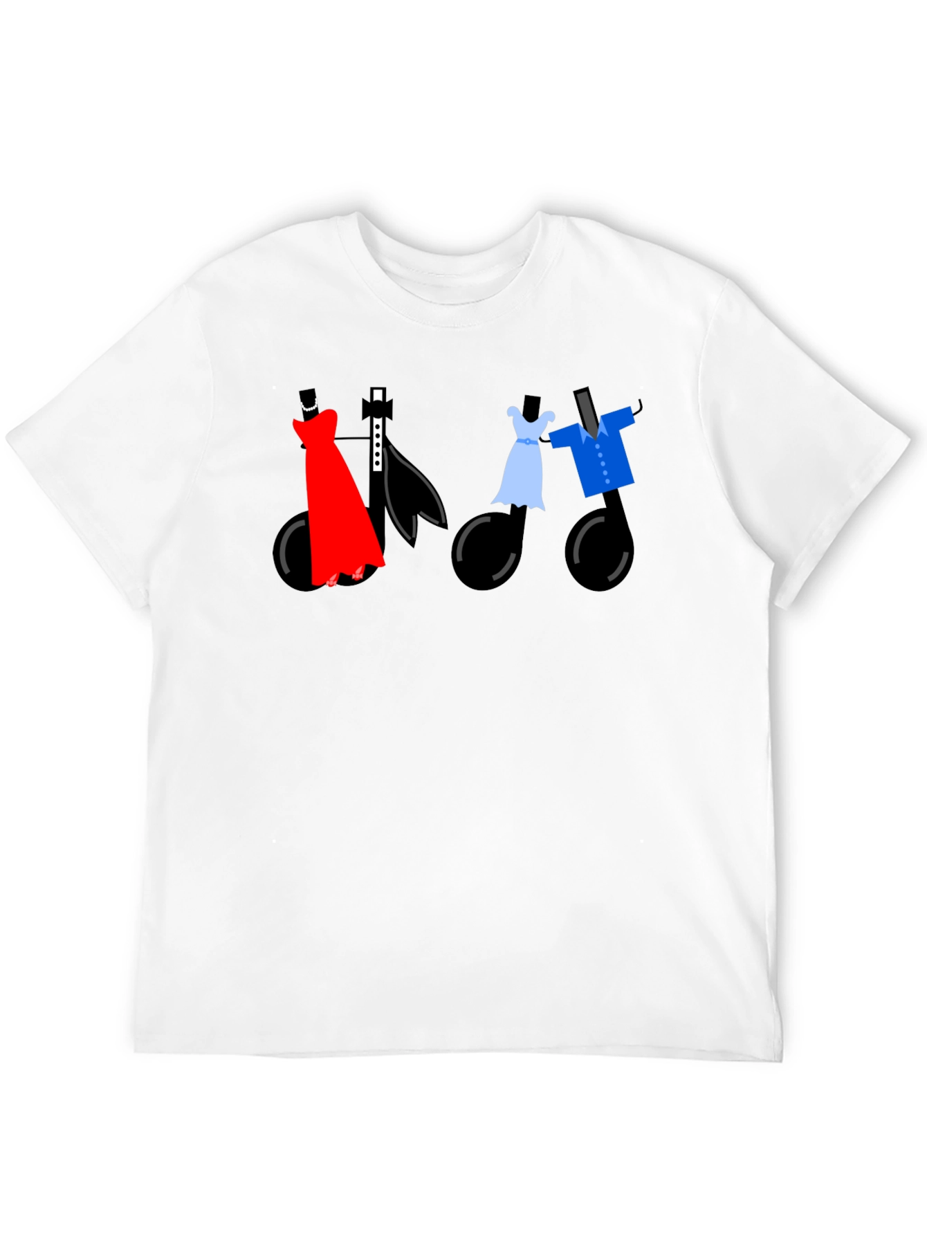 Black Dancing Notes Tee - Stylish Musical Apparel view 12