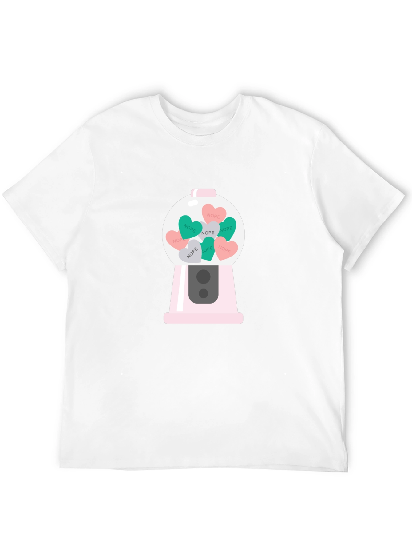 Black Nope Candy Heart Gumball Machine T-Shirt view 12