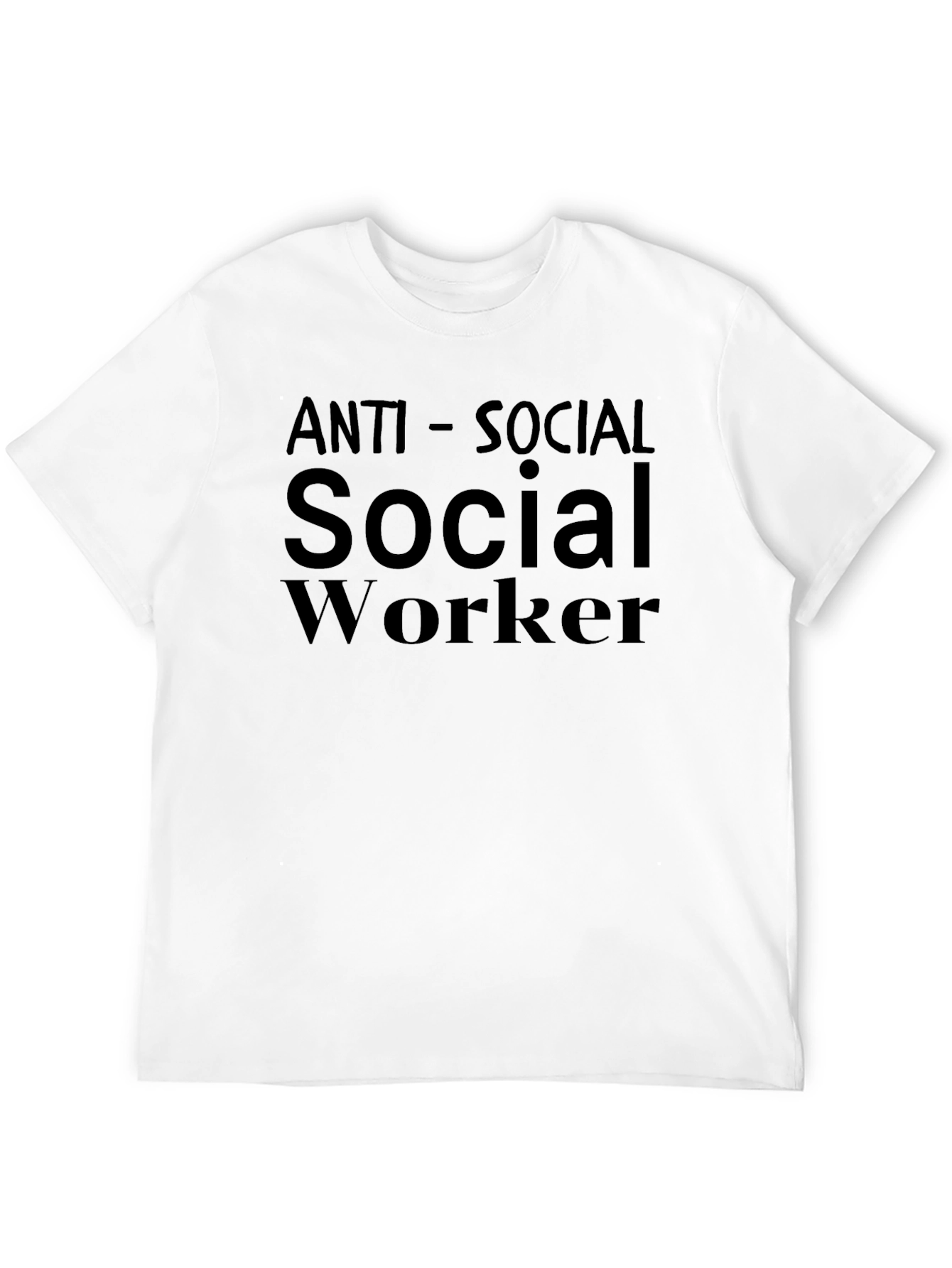 Black Anti-Social Social Worker Graphic T-Shirt view 12