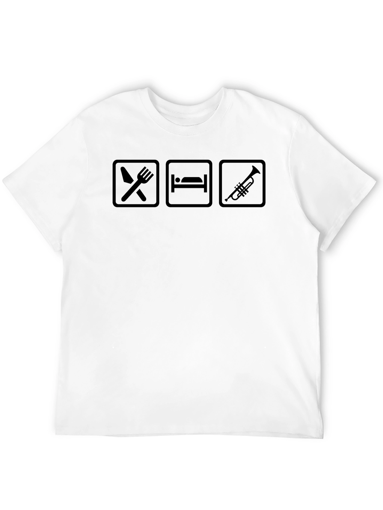 Black Eat Sleep Trumpet T-Shirt - Musician Gift view 12