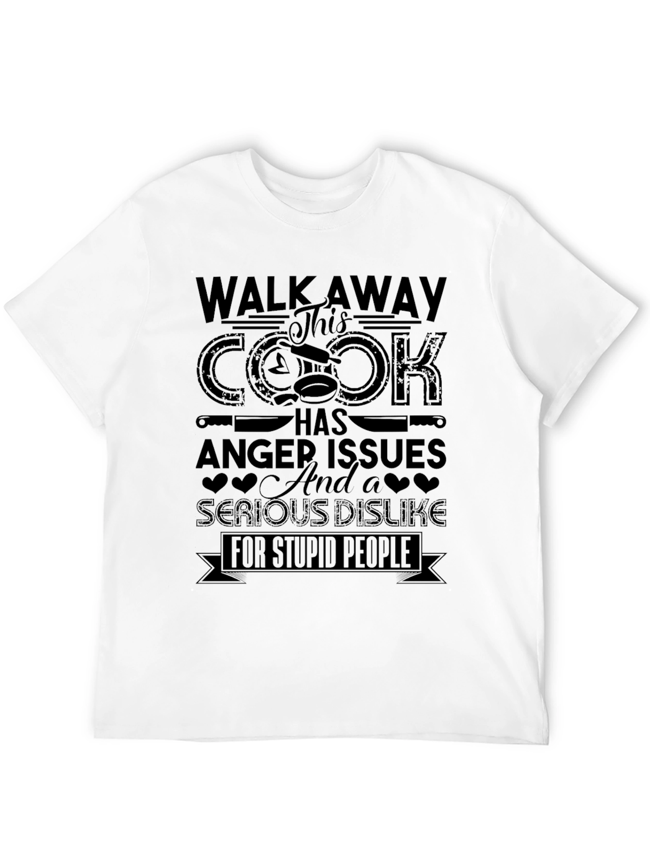 Black Walk Away This Cook T-Shirt - Funny Chef Apparel view 12