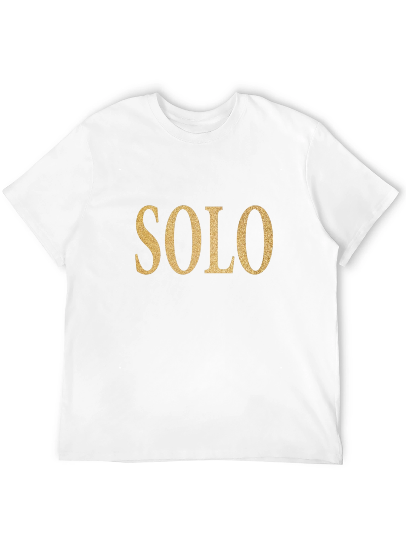 Black Solo Gold Lettering Black T-Shirt view 12