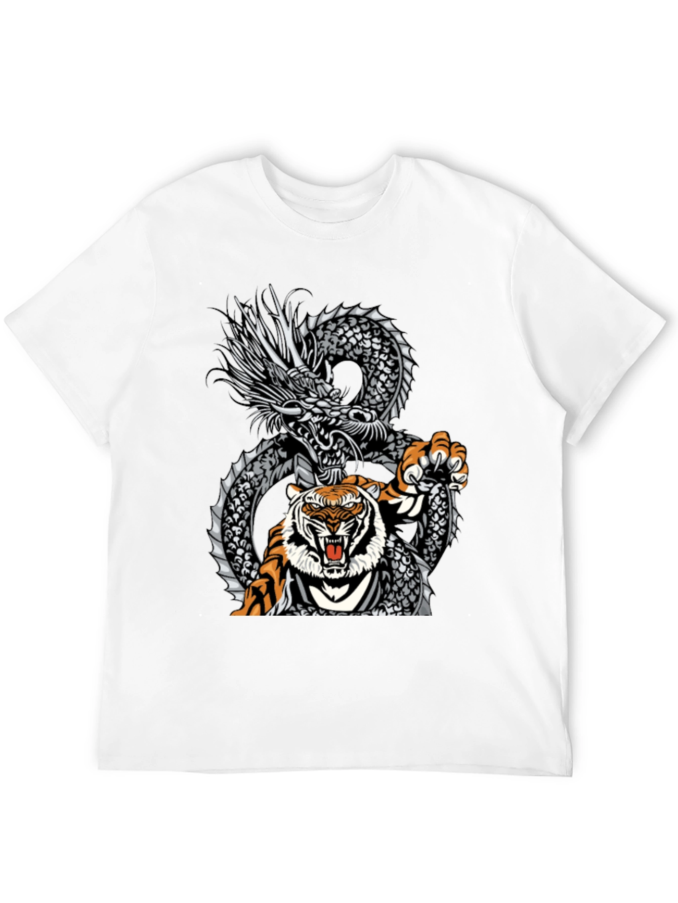 Black Dragon and Tiger Graphic Tee - Bold Streetwear view 12