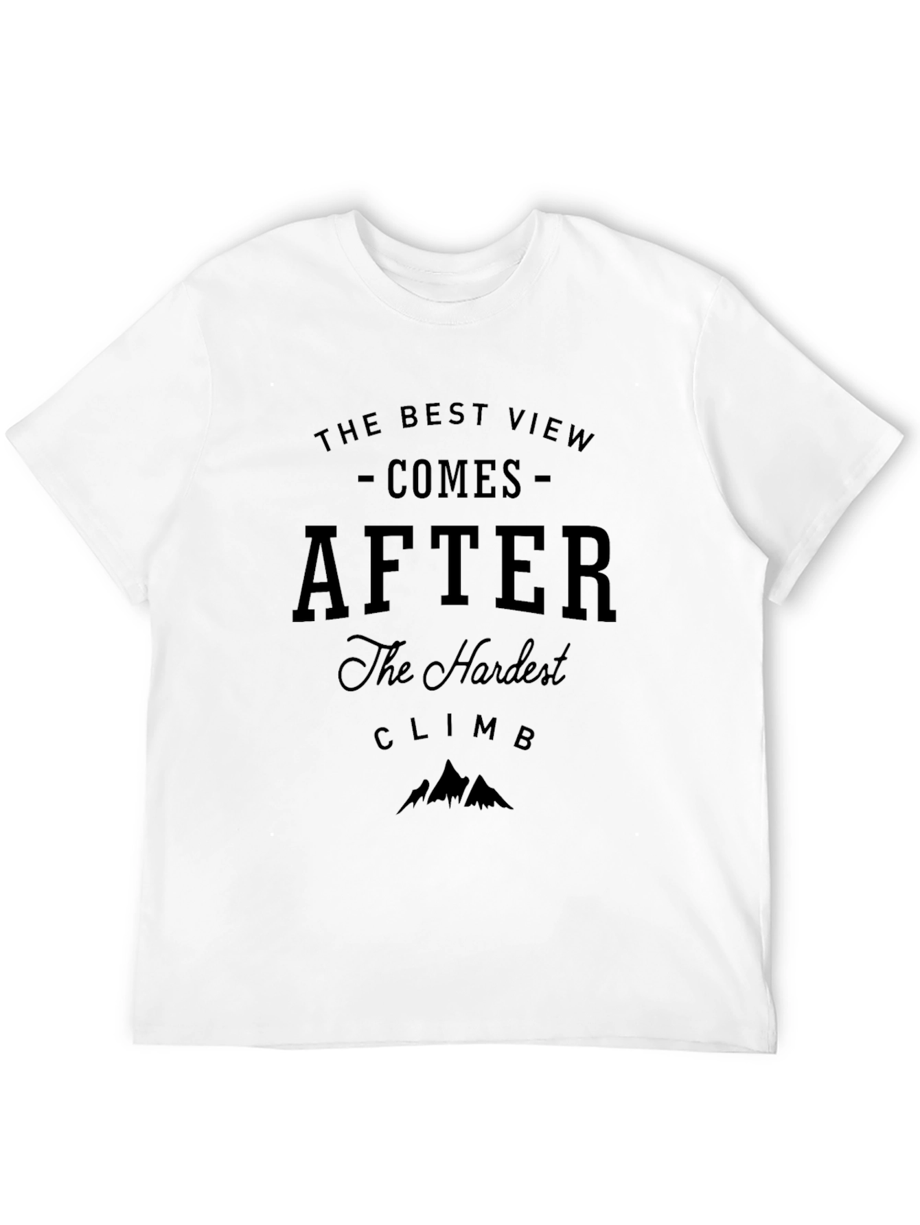 Black Motivational Climb T-Shirt - The Best View view 12
