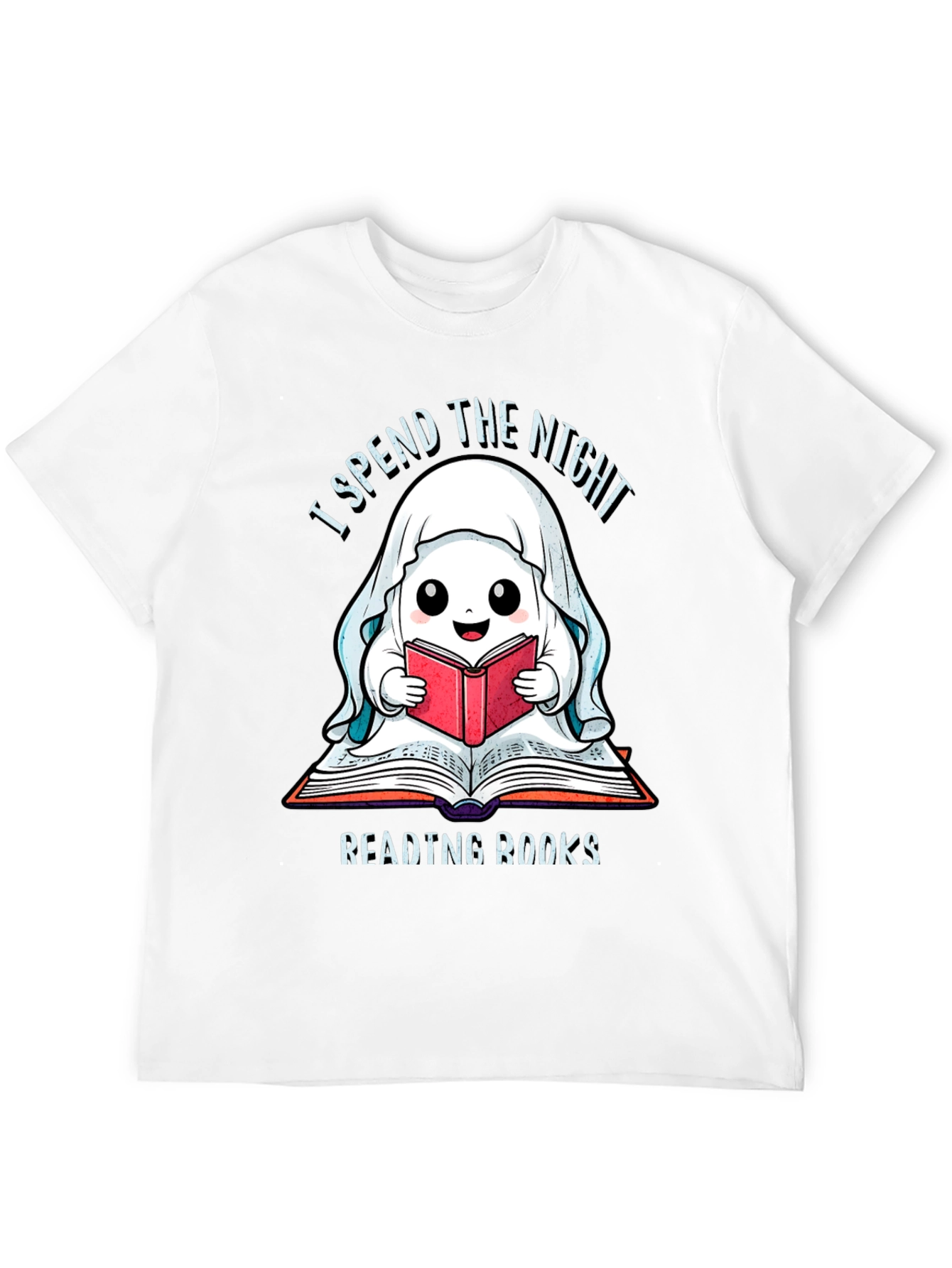 Black Ghost Reading Books T-Shirt view 12