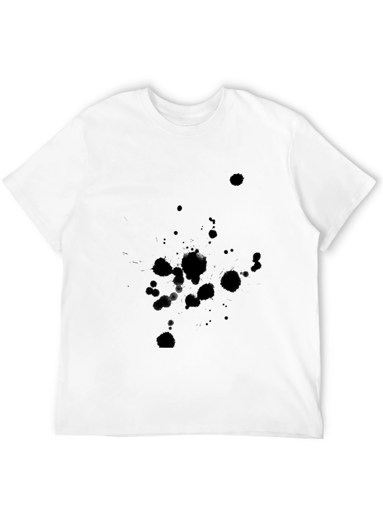 Black Black Splatter Graphic Tee - Men's Casual T-Shirt view 12
