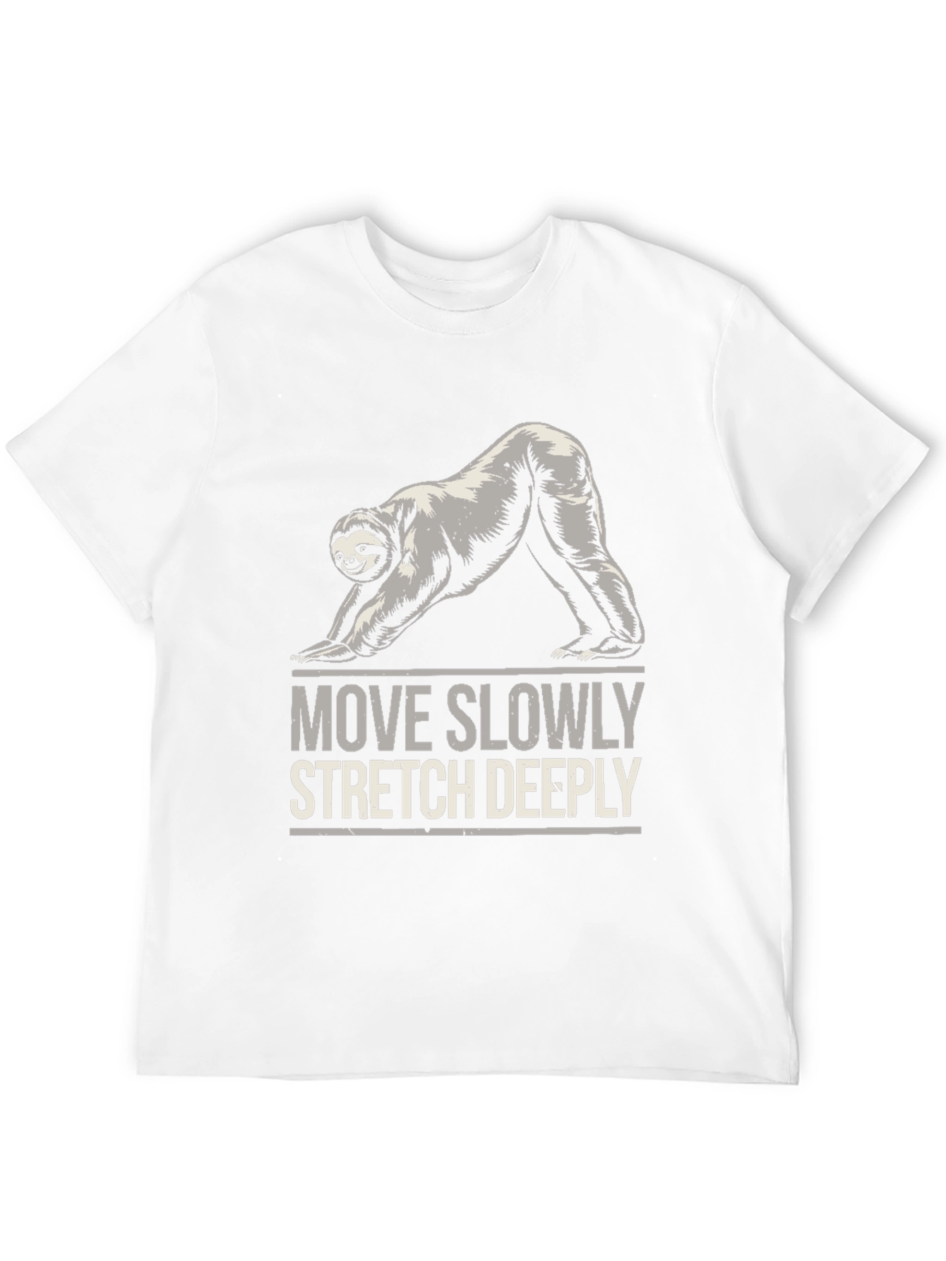 Black Yoga Sloth T-Shirt - Move Slowly Stretch Deeply view 12