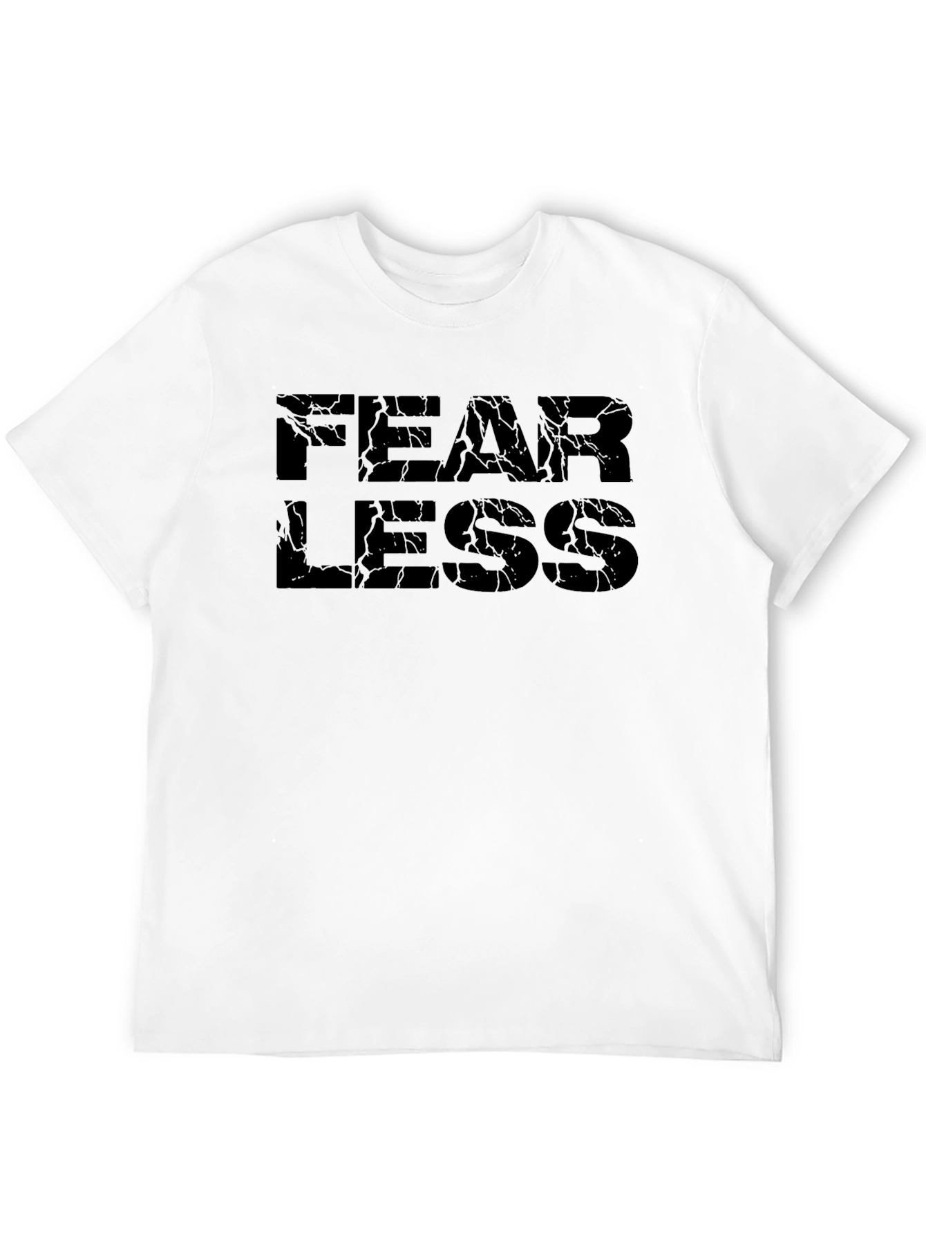 Black Fearless Graphic Print Black T-Shirt view 12