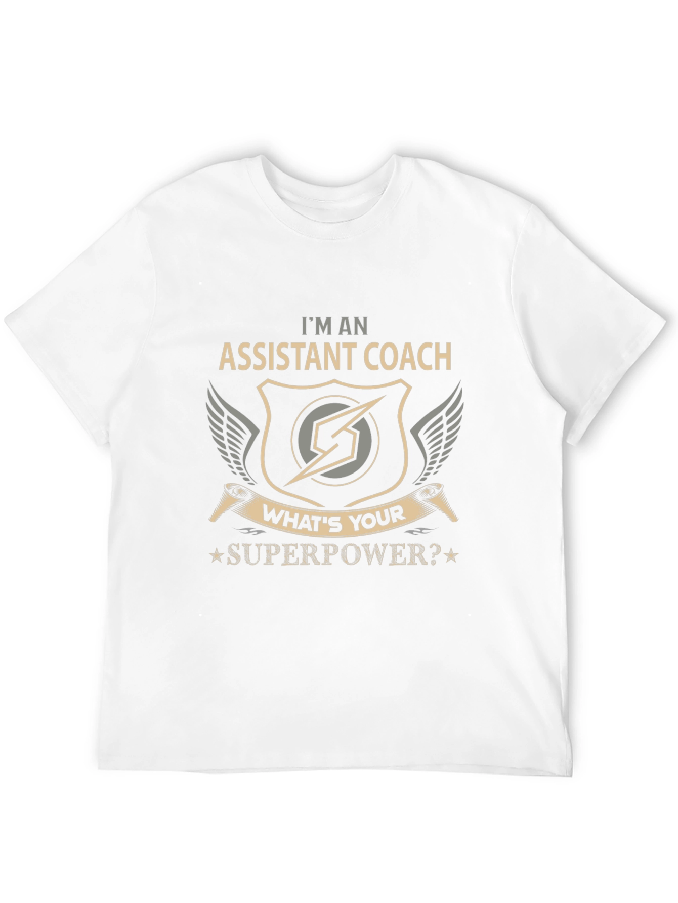 Black Assistant Coach Superpower Graphic T-Shirt view 12