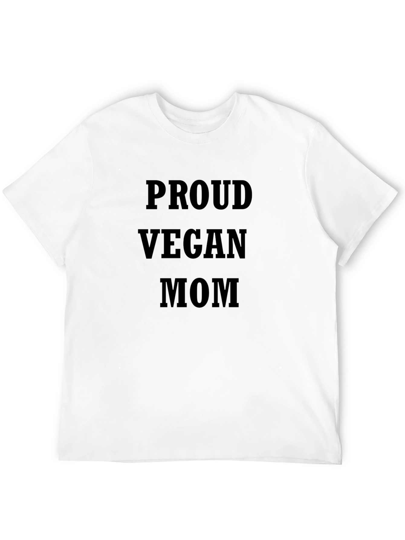 Black Proud Vegan Mom T-Shirt - Black, Comfortable Fit view 12