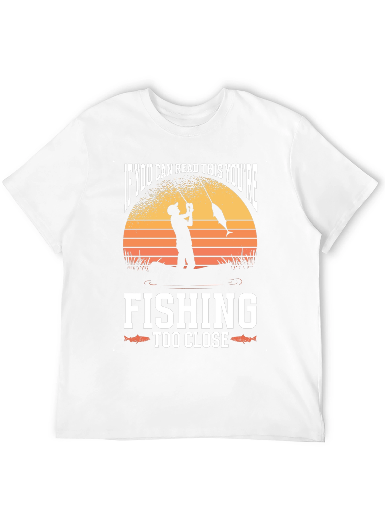 Black Funny Fishing T-Shirt - You're Fishing Too Close view 12