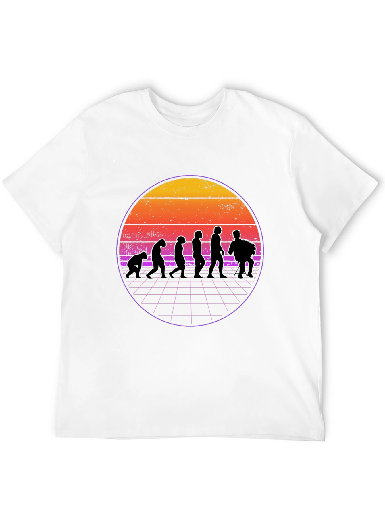 Black Retro Evolution T-Shirt - Men's Black Crew Neck Tee view 12