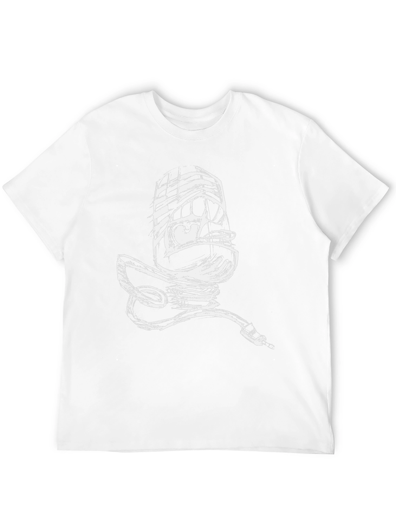 Black Sketchy Microphone Black Tee view 12