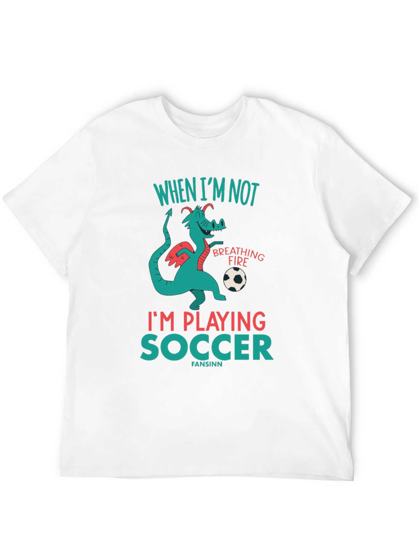 Black Dragon Soccer T-Shirt - Playful Graphic Tee view 12