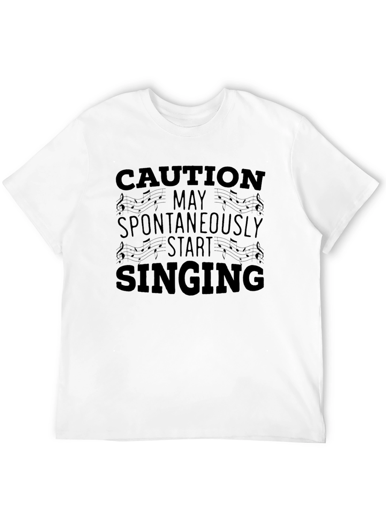 Black Caution May Spontaneously Start Singing T-Shirt view 12