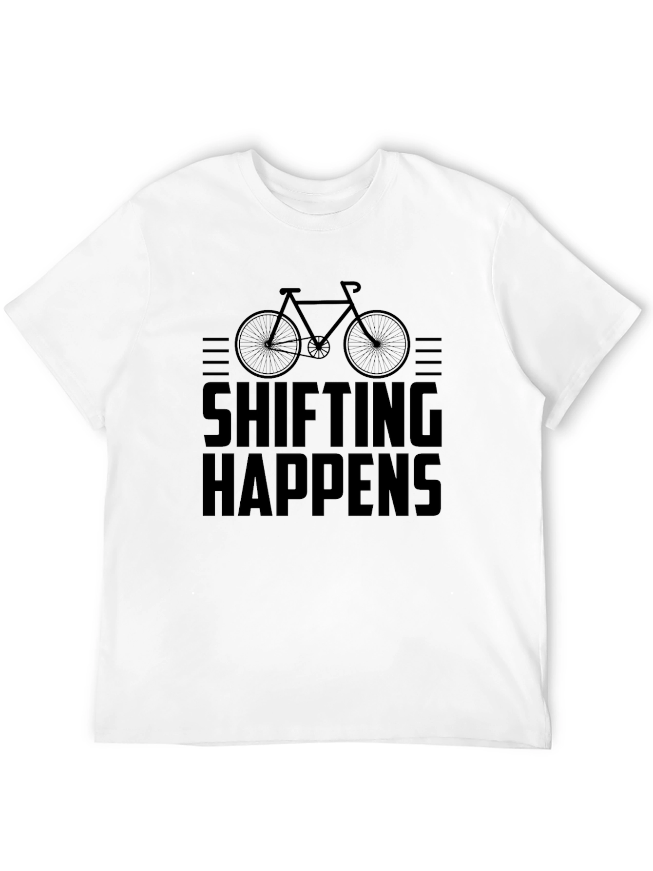 Black Shifting Happens Graphic T-Shirt - Cycling Humor view 12