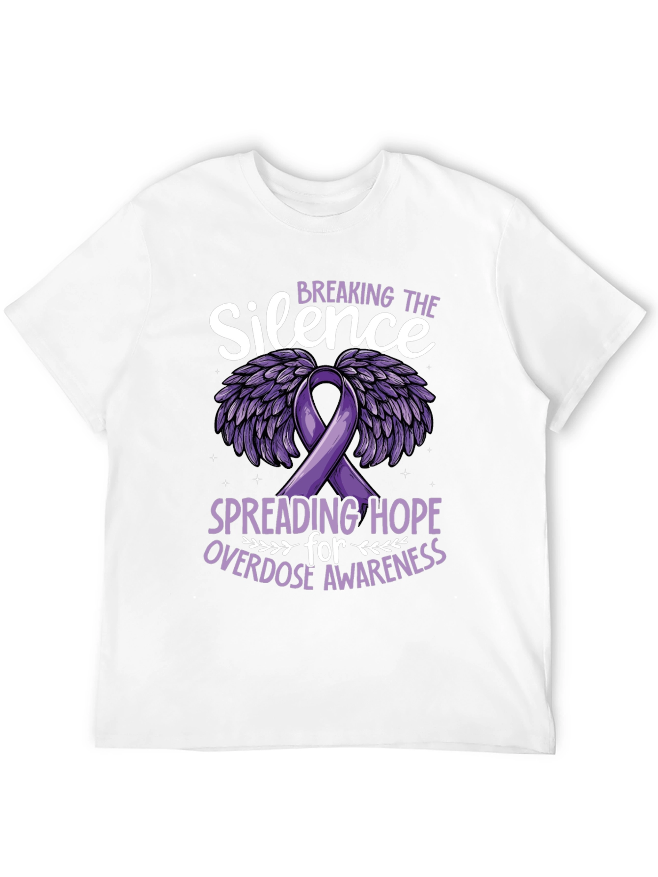 Black Breaking the Silence Overdose Awareness T-Shirt view 12