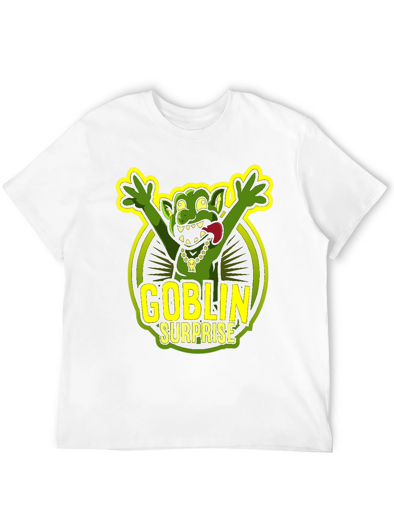 Black Goblin Surprise Graphic Tee - Black Crew Neck T-Shirt view 12