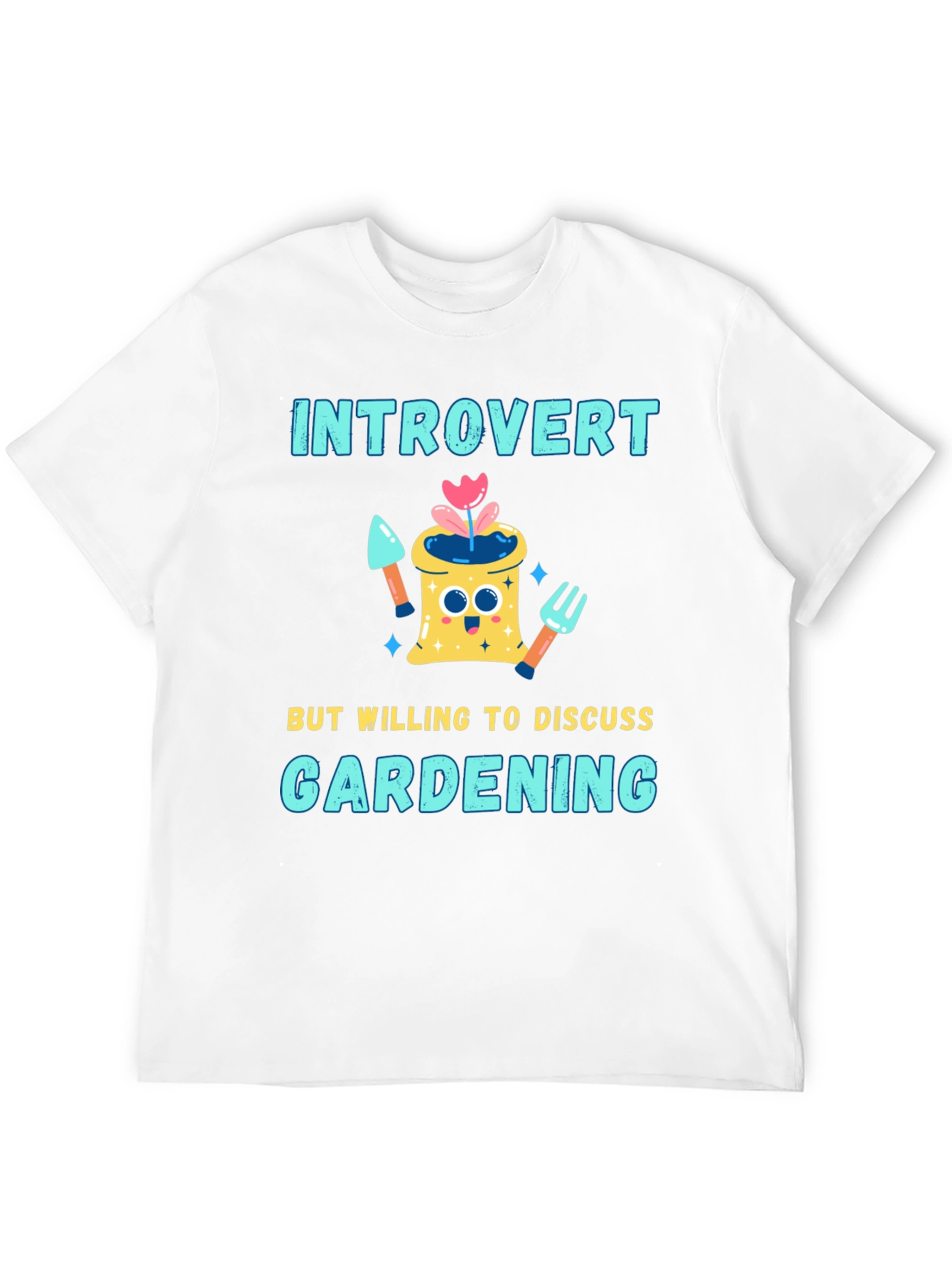 Black Introvert Gardening T-Shirt view 12