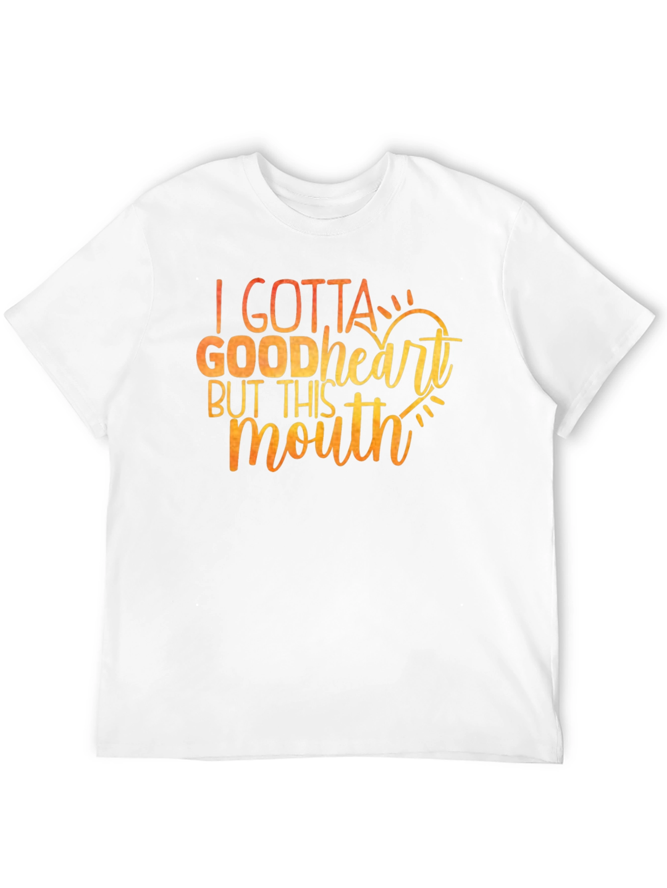 Black I Gotta Good Heart T-Shirt - Funny Sarcastic Tee view 12