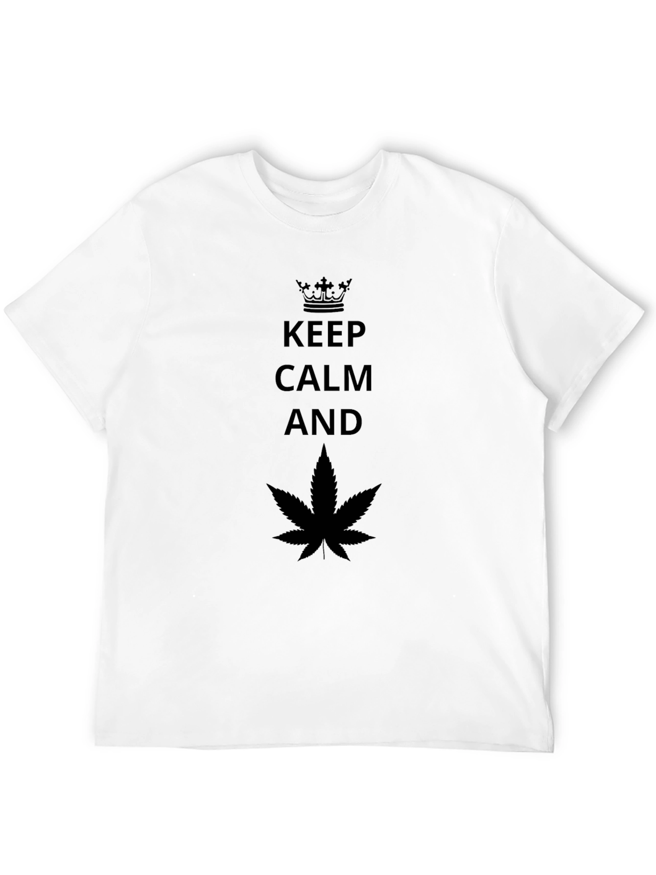 Black Keep Calm and Smoke On Black T-Shirt view 12