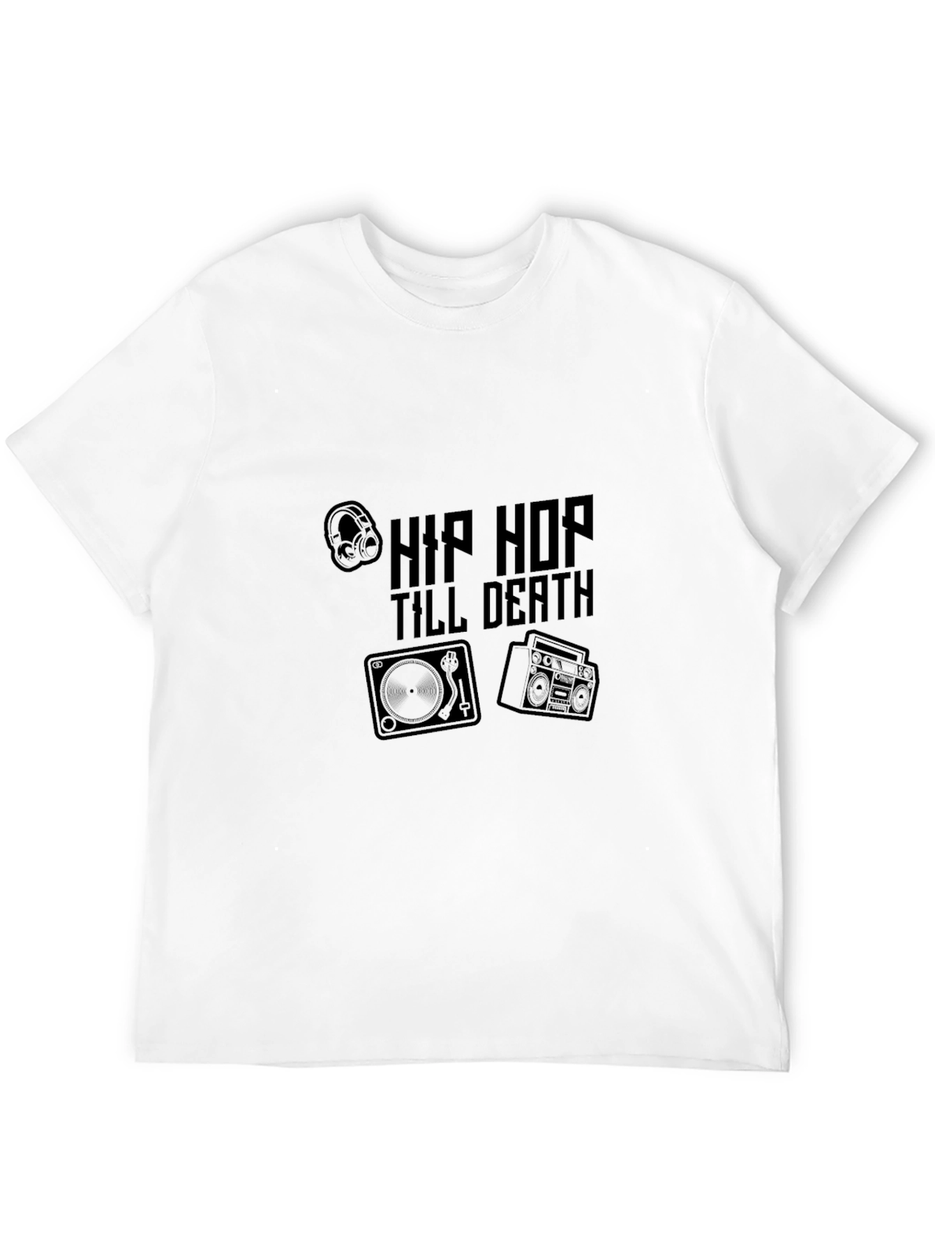 Black Hip Hop Till Death Black T-Shirt view 12