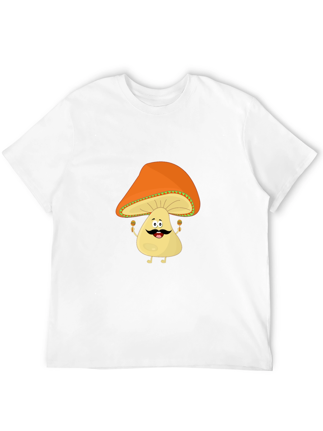 Black Funny Mushroom Man Black T-Shirt view 12