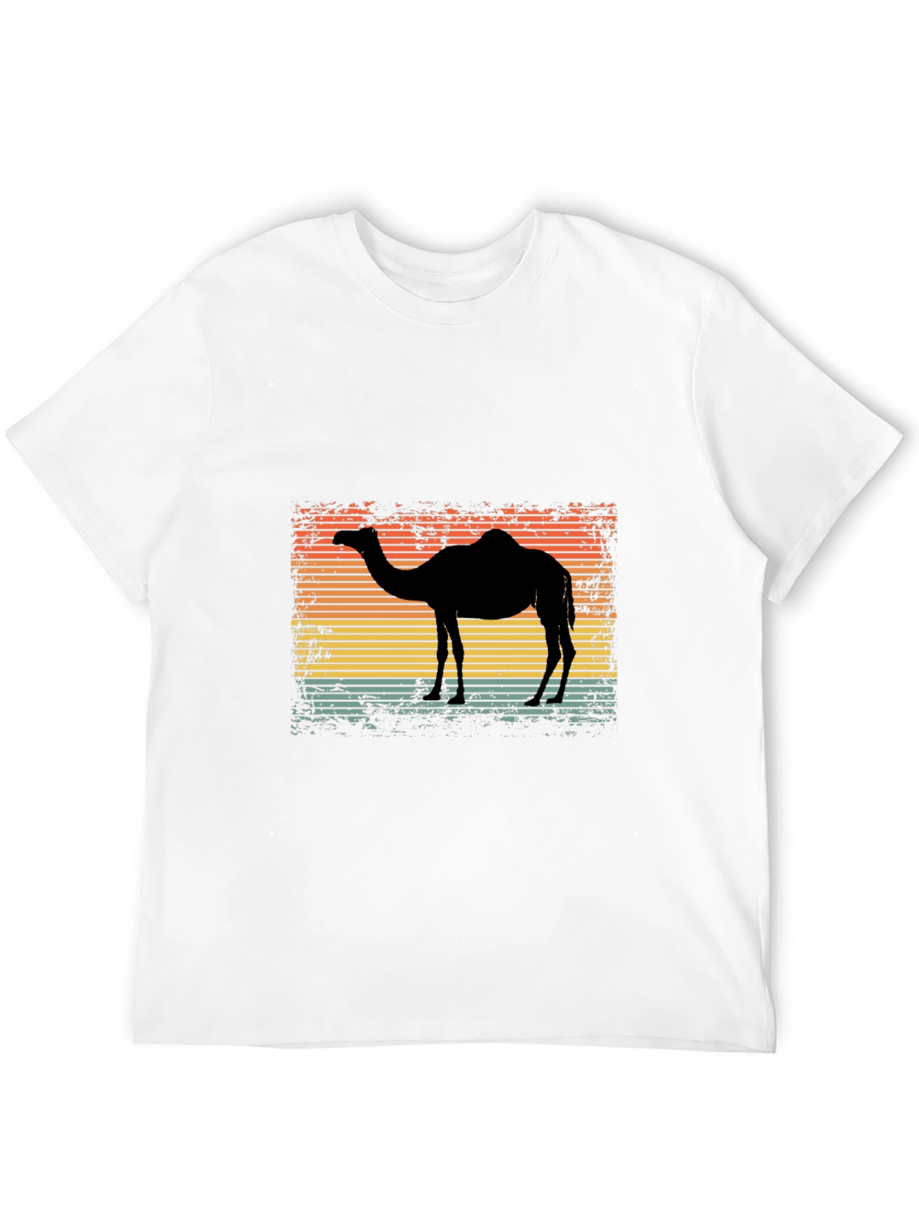Black Retro Camel Silhouette Graphic Tee view 12