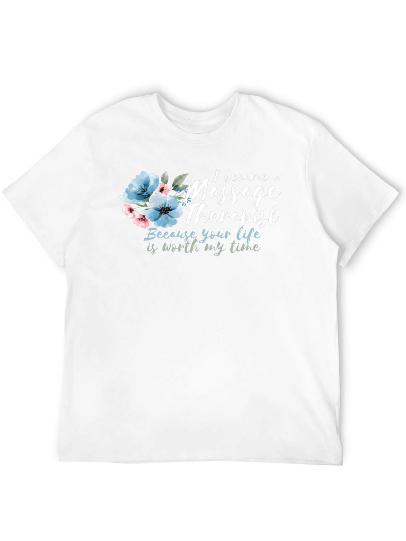 Black Massage Therapist Floral Tee - Worth My Time view 12