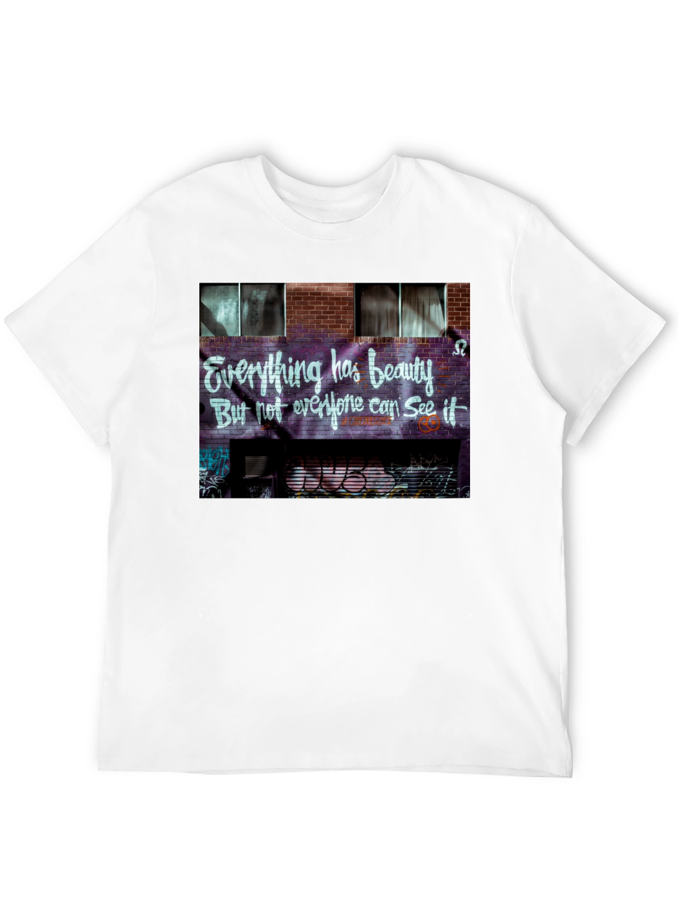 Black Street Art Quote Tee: Everything Has Beauty view 12